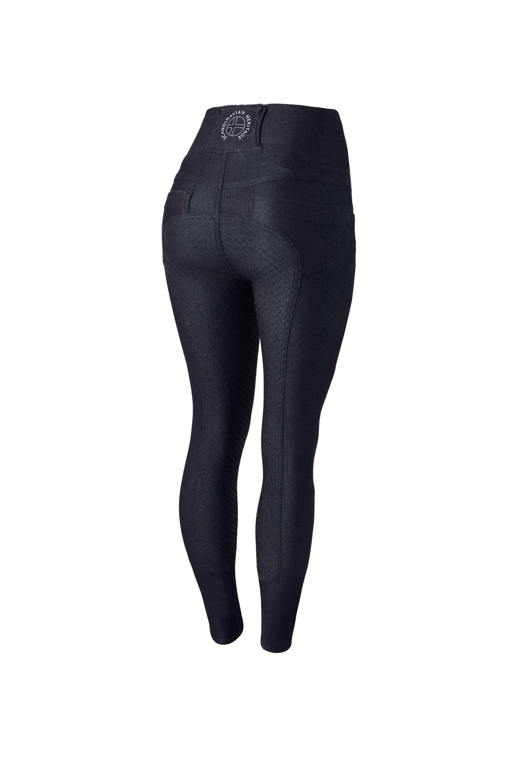 Katia helforsterkede denim ridetights med silikon, dame