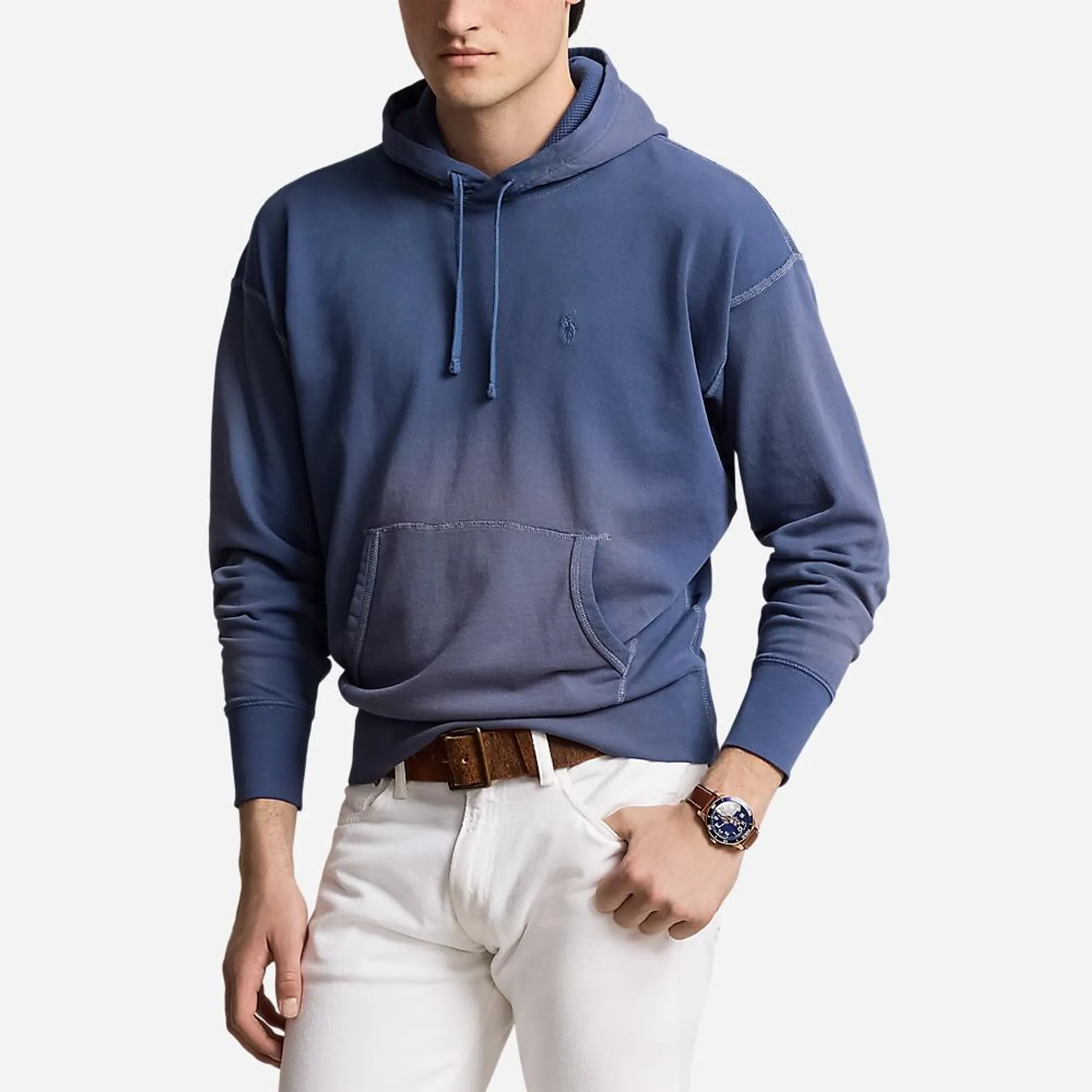 Vintage Fit Spa Terry Hoodie - Light Navy