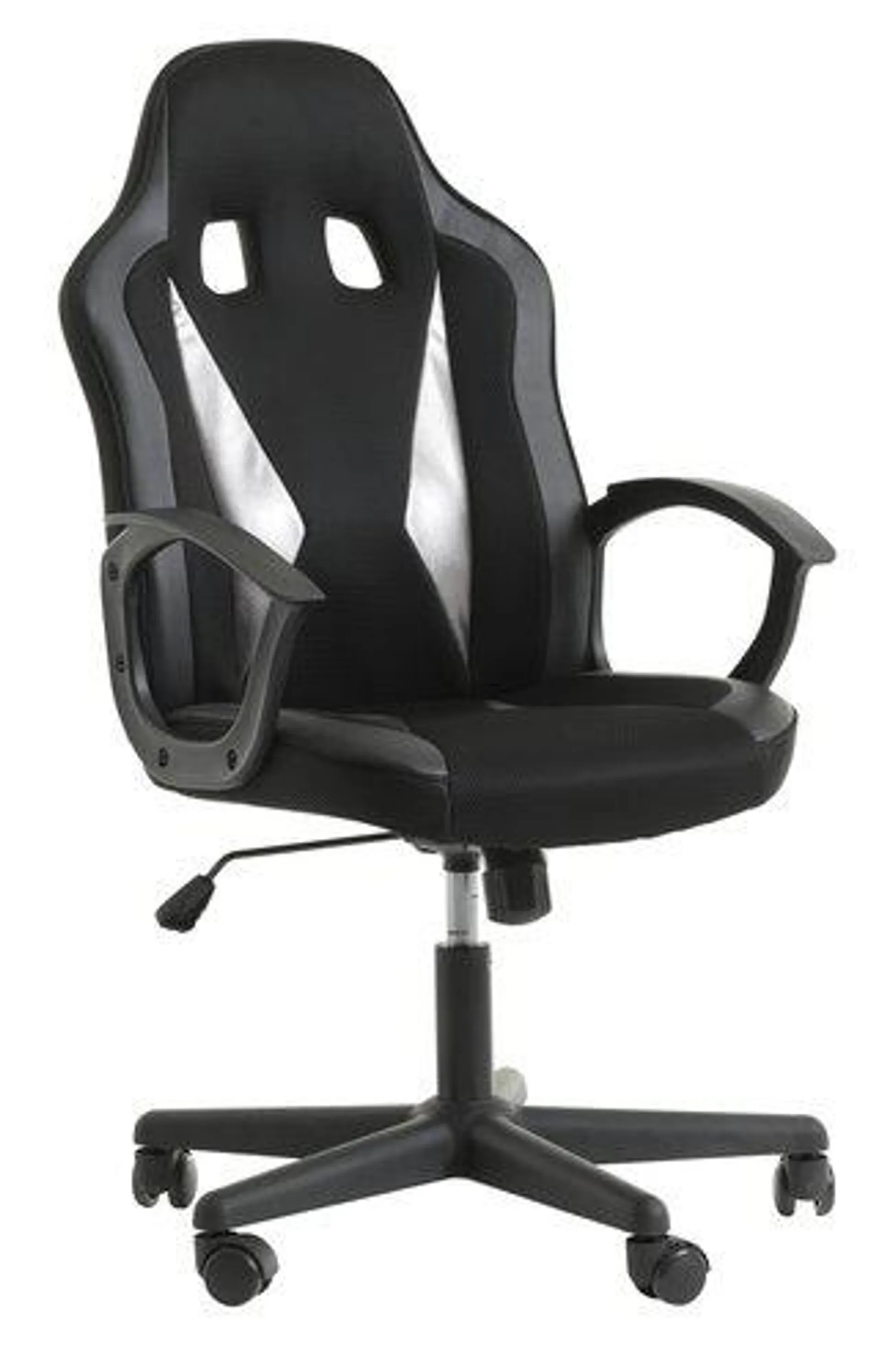 Gaming chair HARLEV black mesh/grey faux leather