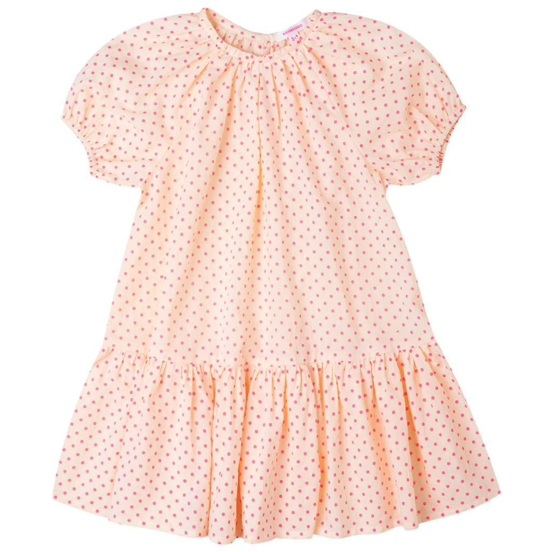 Mila Petit Kjole Med Et Polka Dot-mønster Vivid Pink