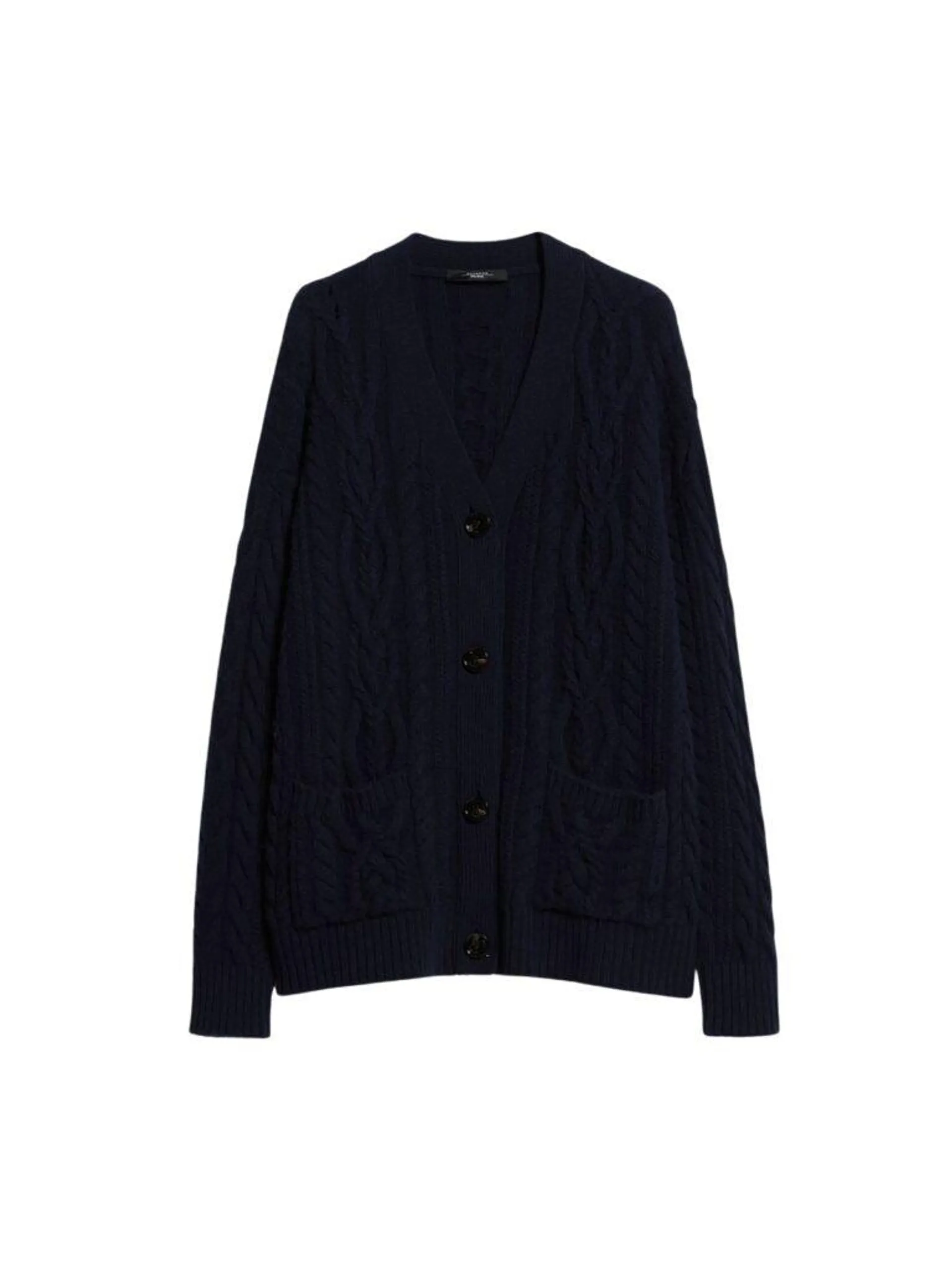 Sponda Wool Yarn Cardigan – Marine