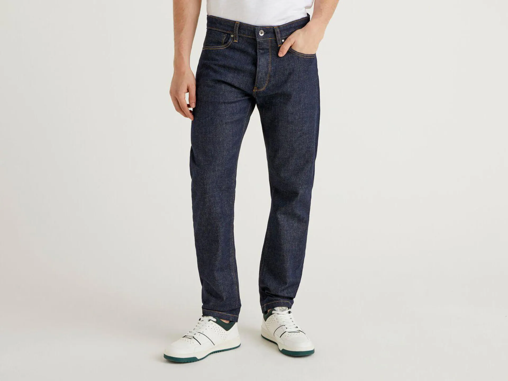 Benetton Slim Fit Jeans Herre Mørke Blå | Norge-8315692