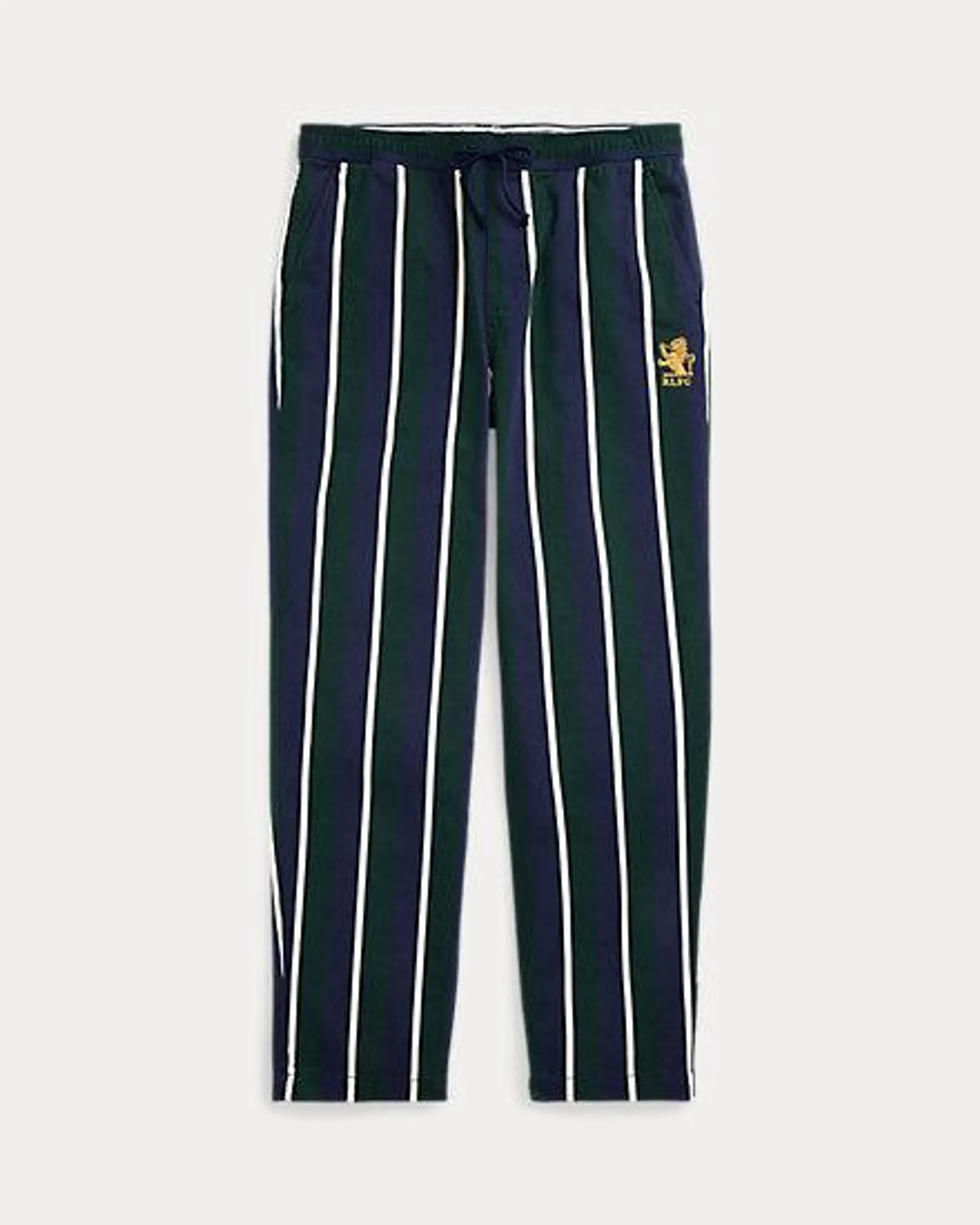 Relaxed Fit Striped Sateen Trouser