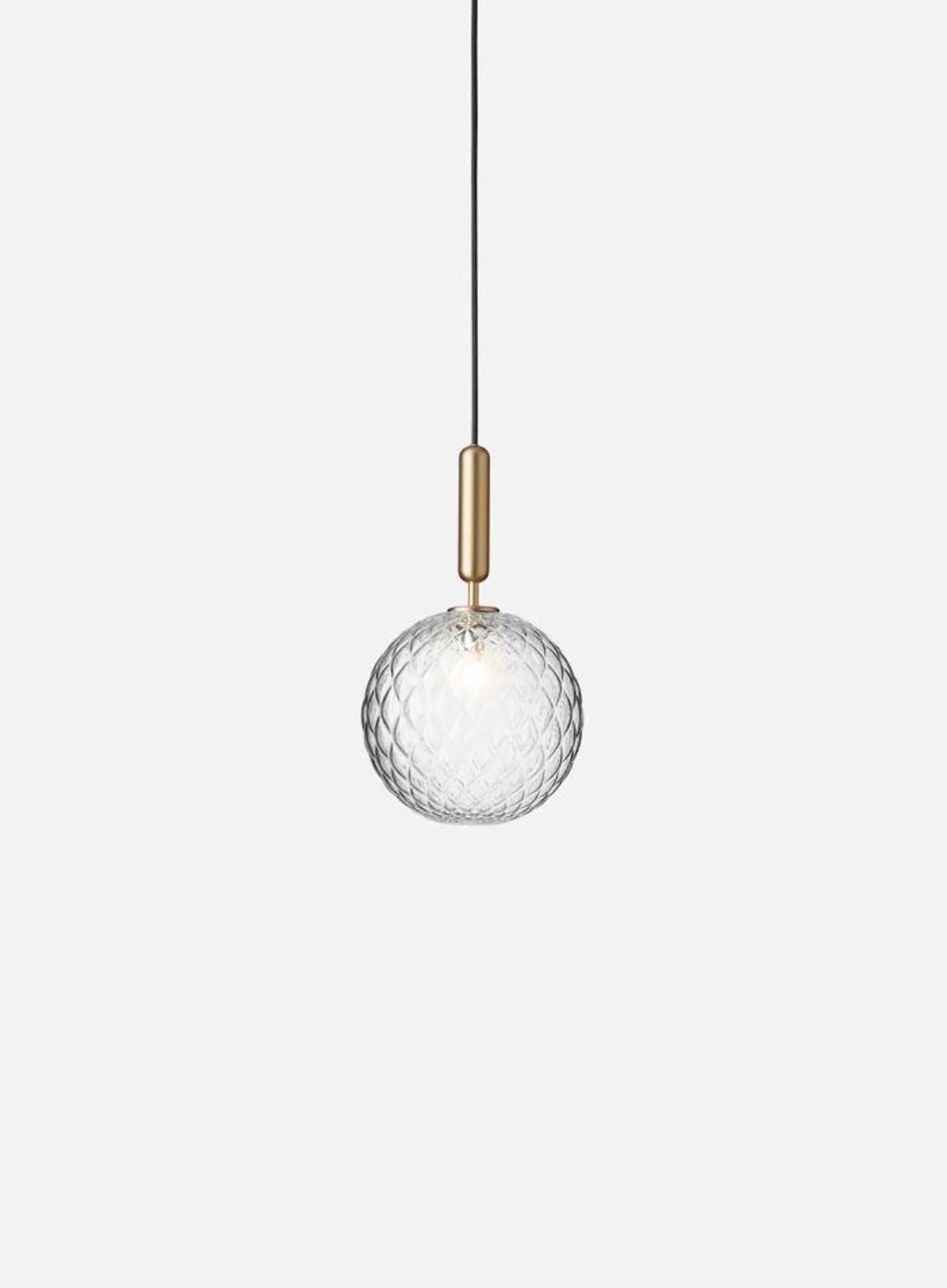 Miira 1 large taklampe - nordic gold/optisk glass