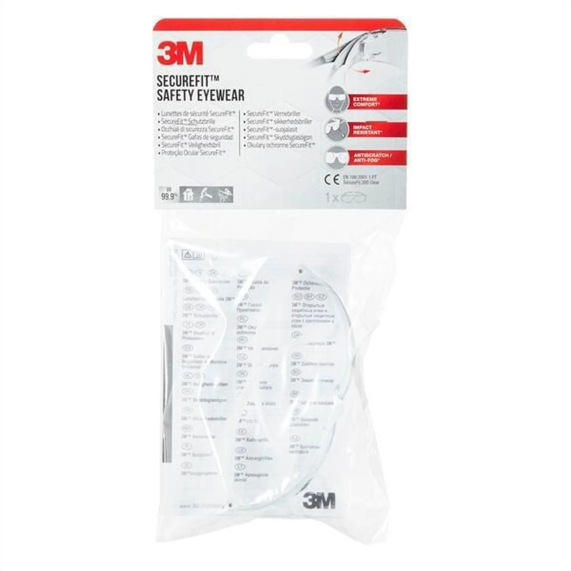 3M Vernebrille securefit 200cc1 klar