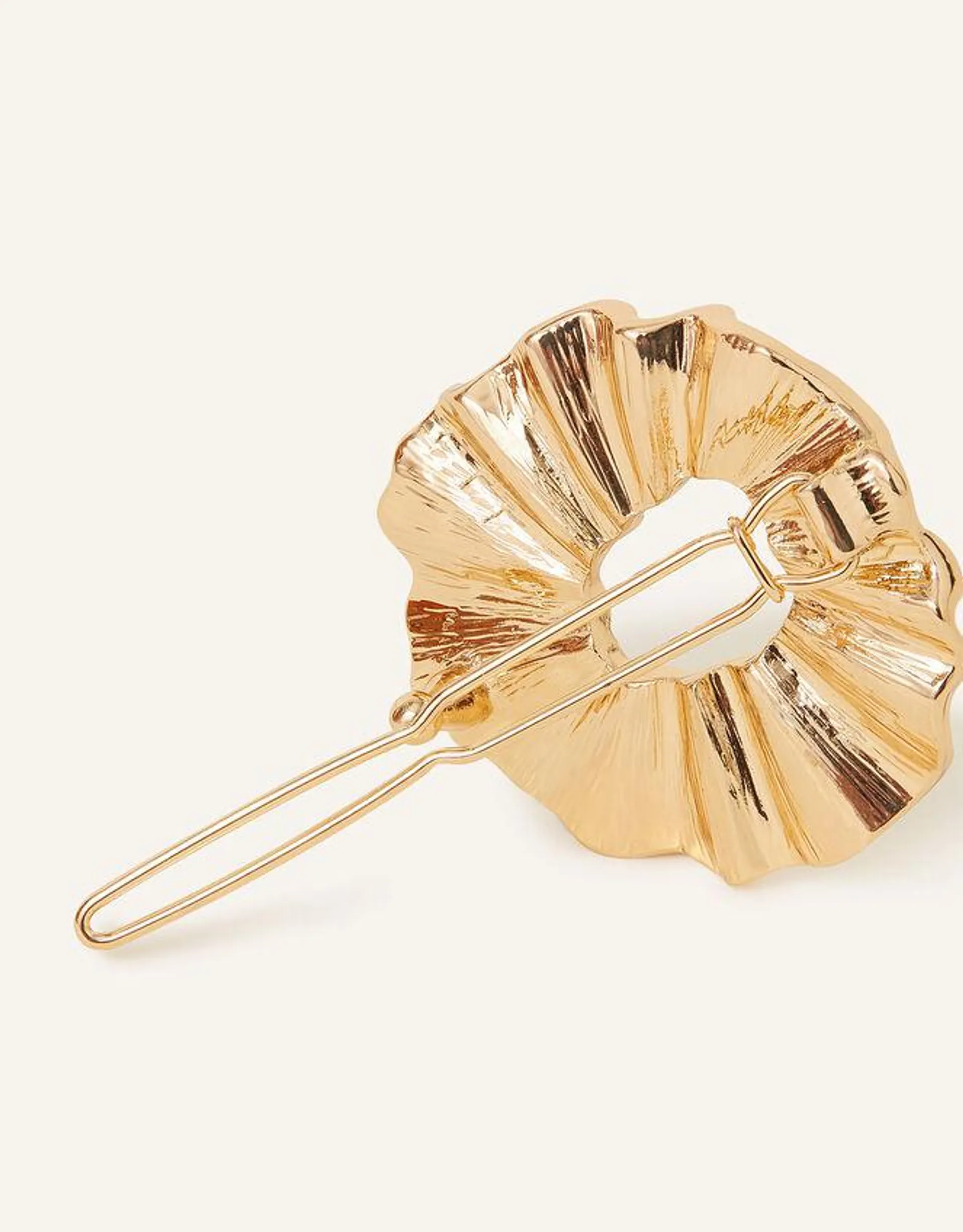 Pleated Metal Hair Clip