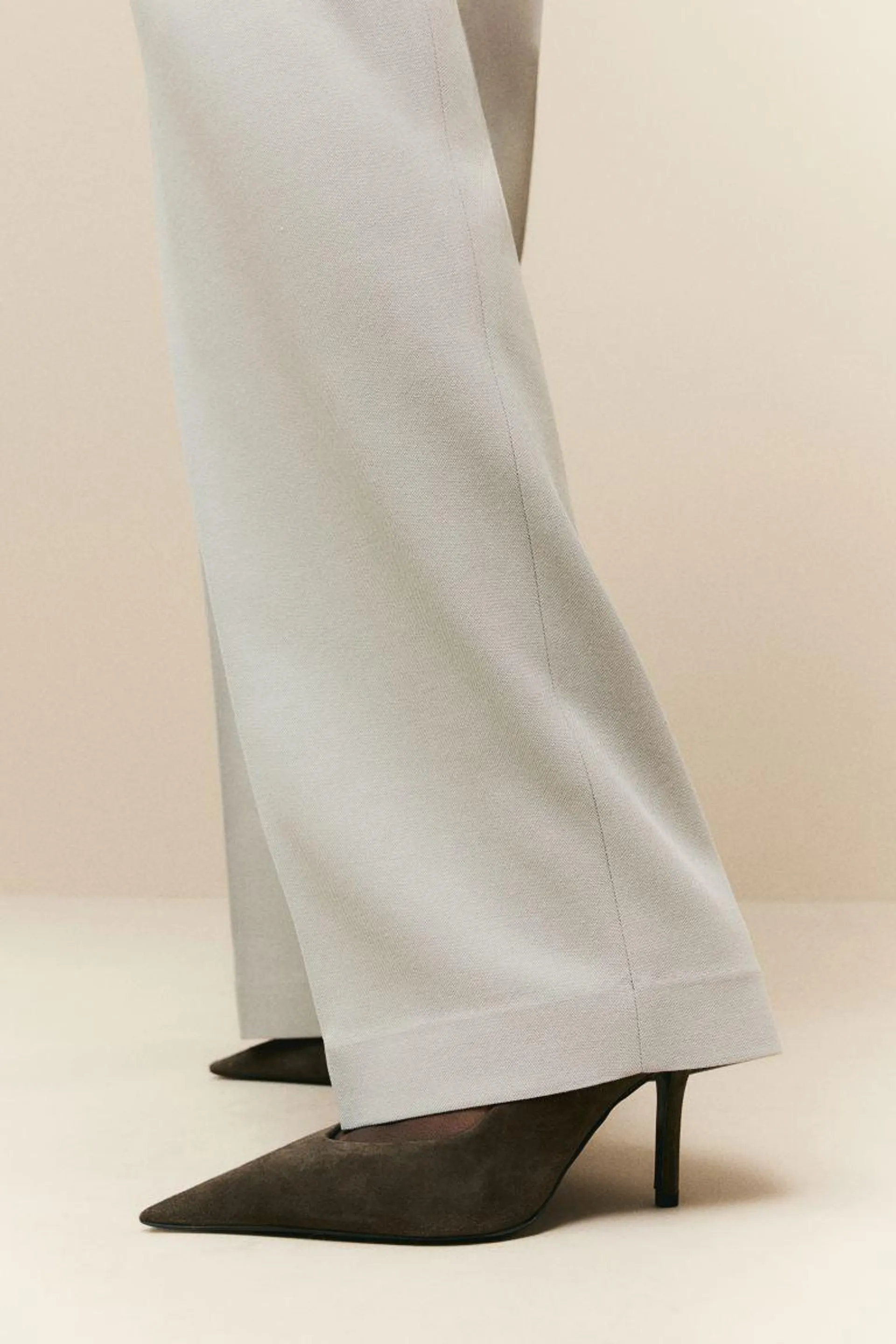 Suede court shoes