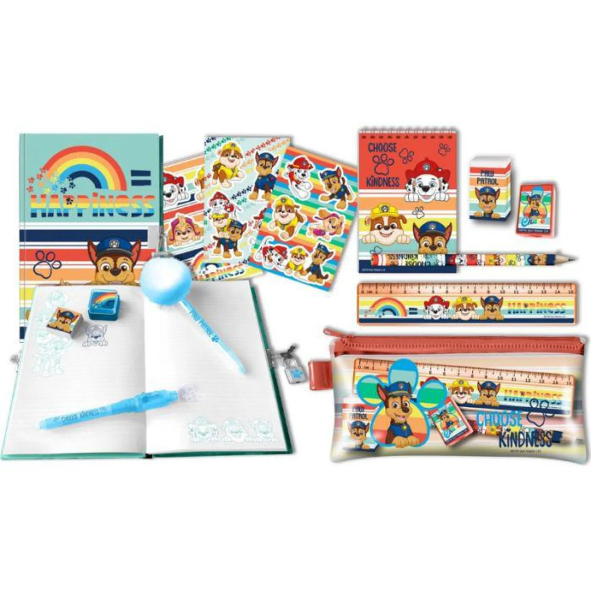 Paw Patrol Skrivesaker og Dagbok Sett