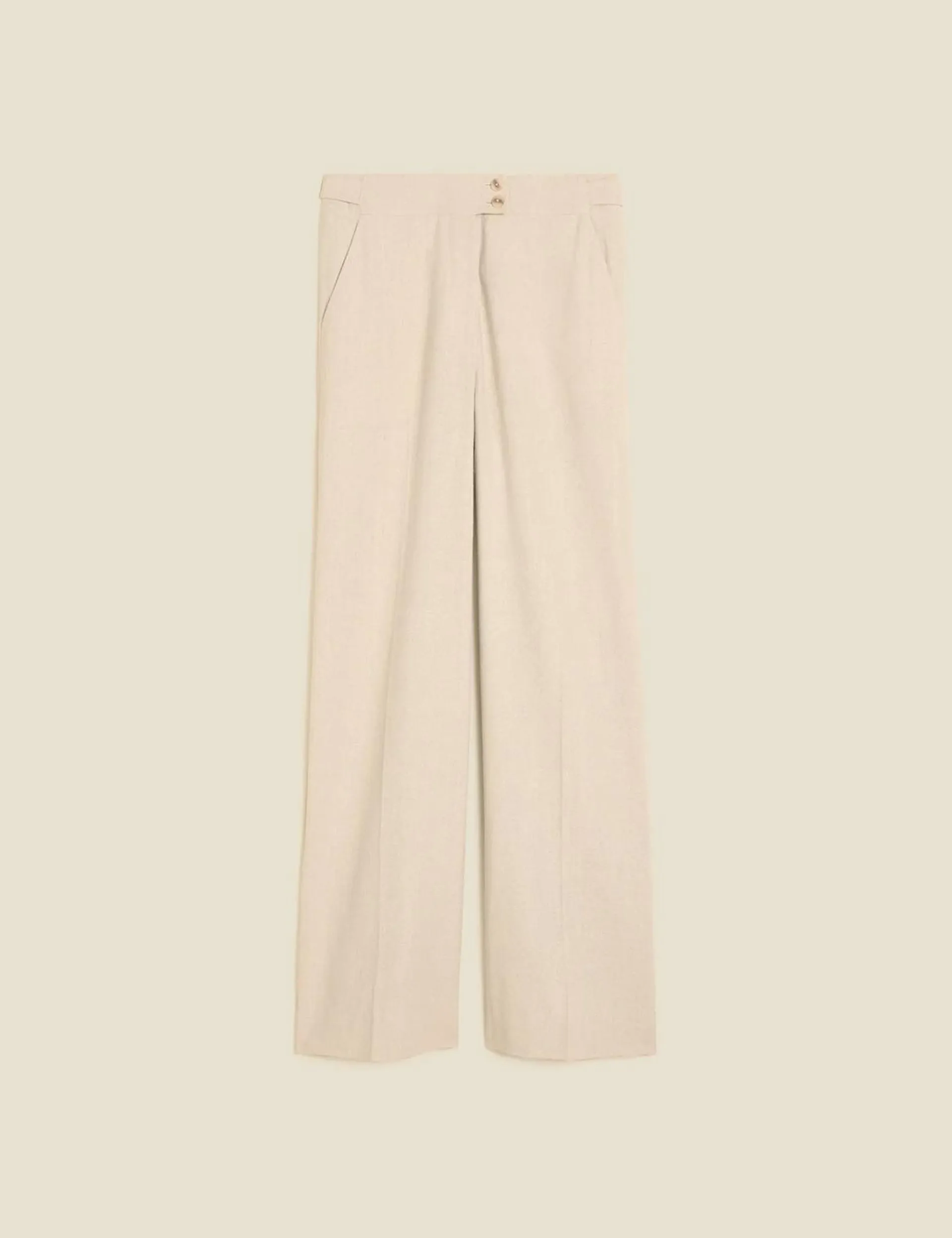 Ella Linen Trousers Ecru