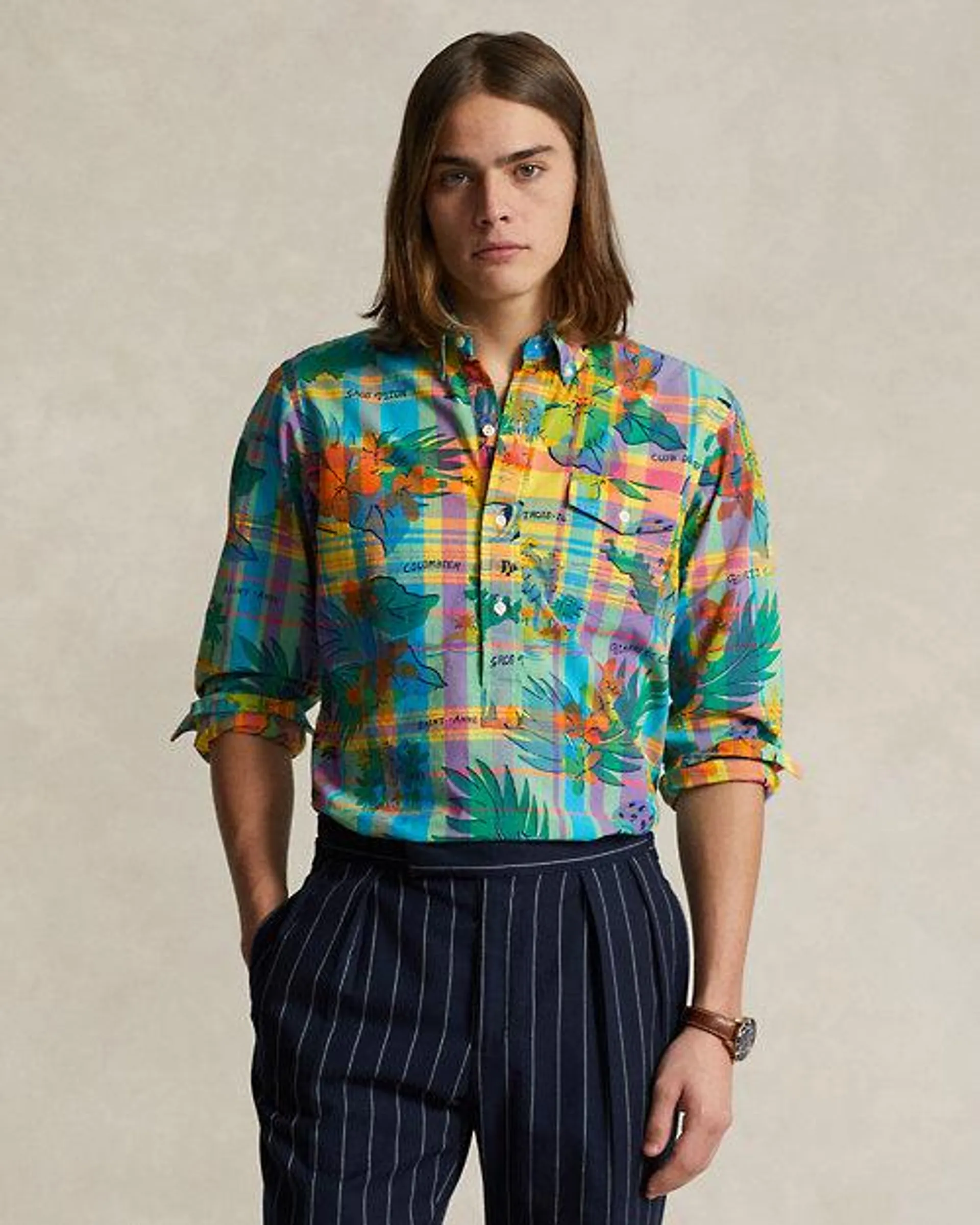 Classic Fit Tropical Madras Shirt