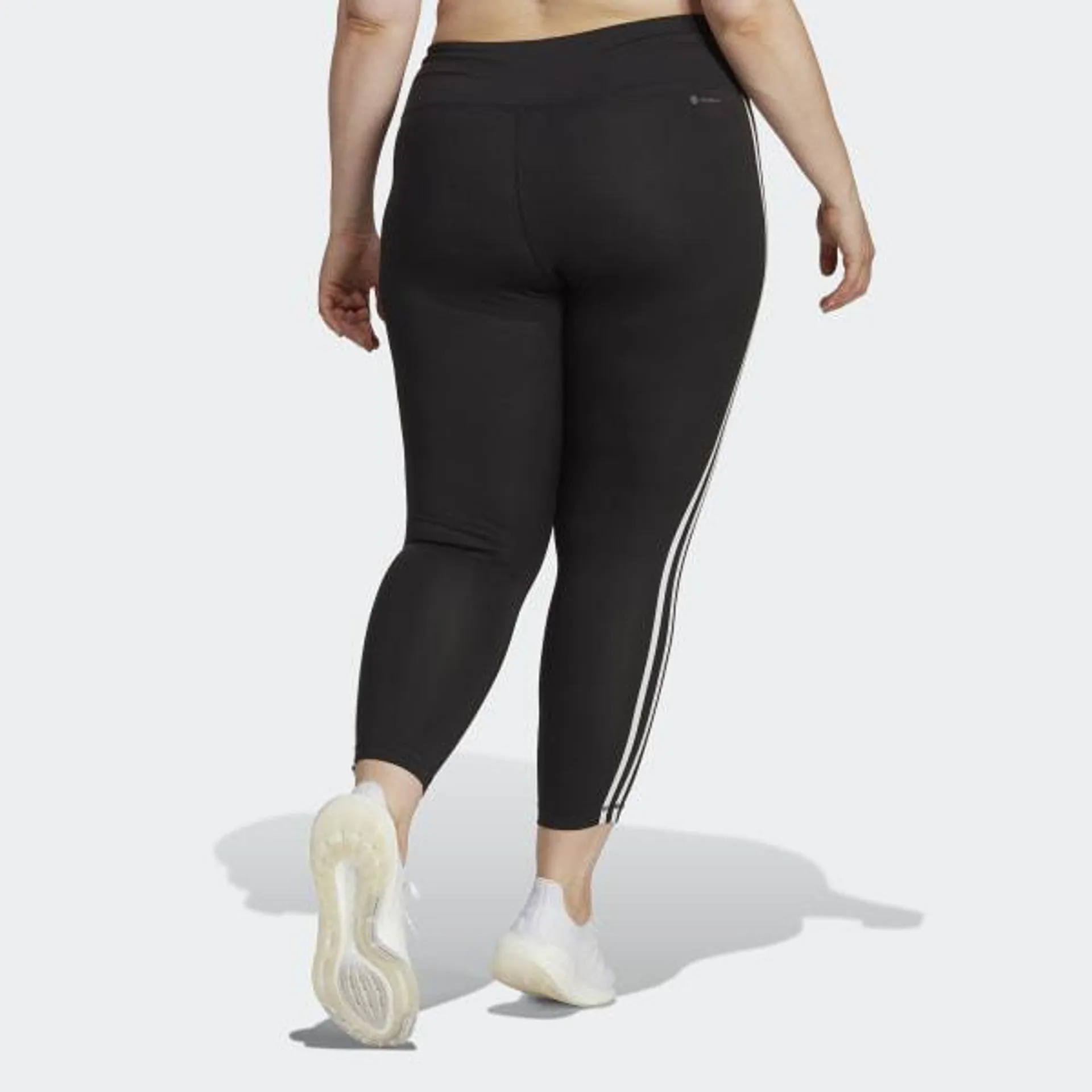 Train Essentials 3-Stripes High-Waisted 7/8 Leggings (Plus Size)