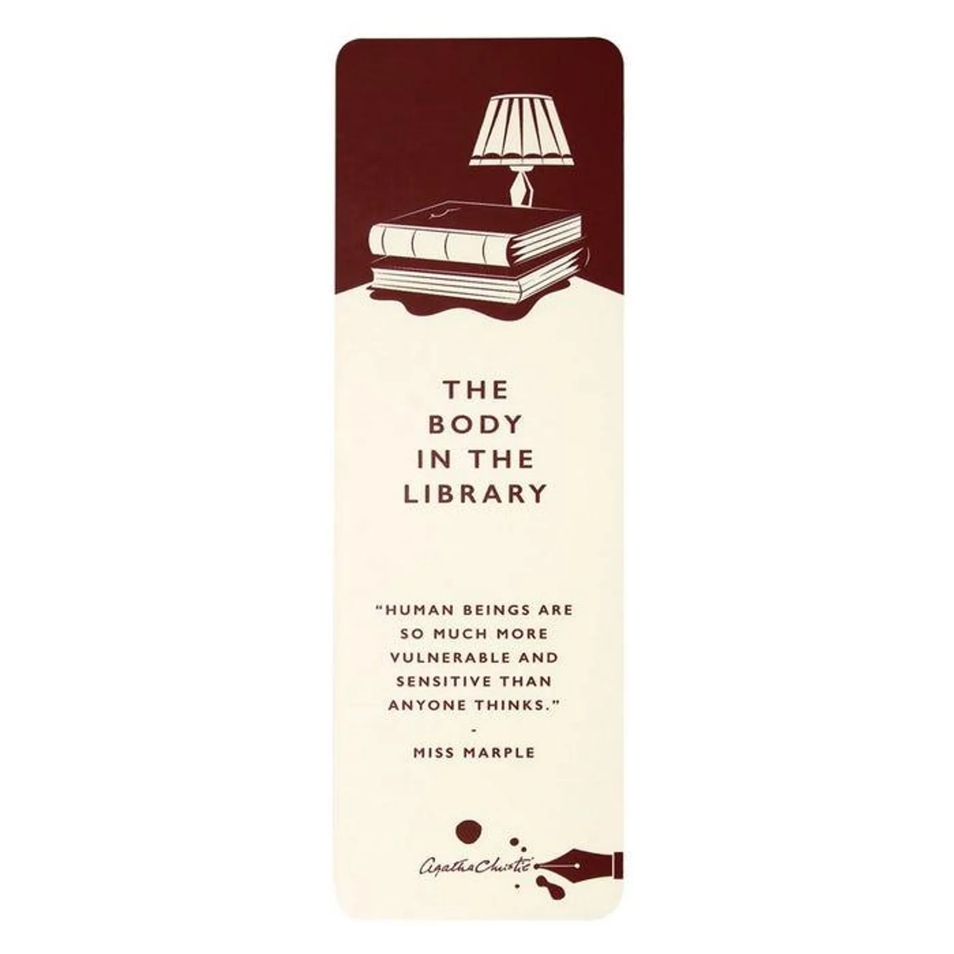 Agatha Christie Paper Bookmark (The Body in the Library)