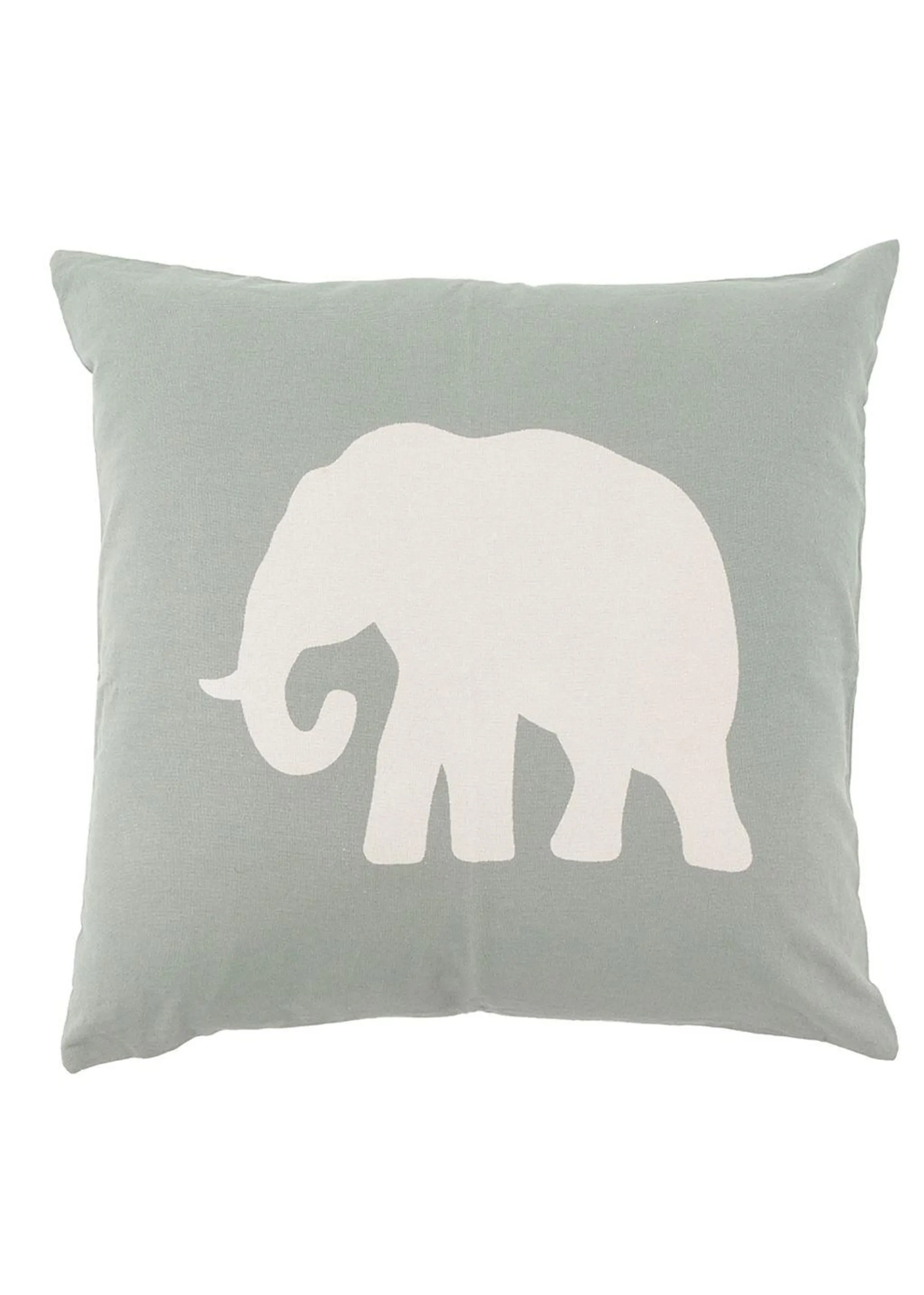 Cushion cover with elephant motifs