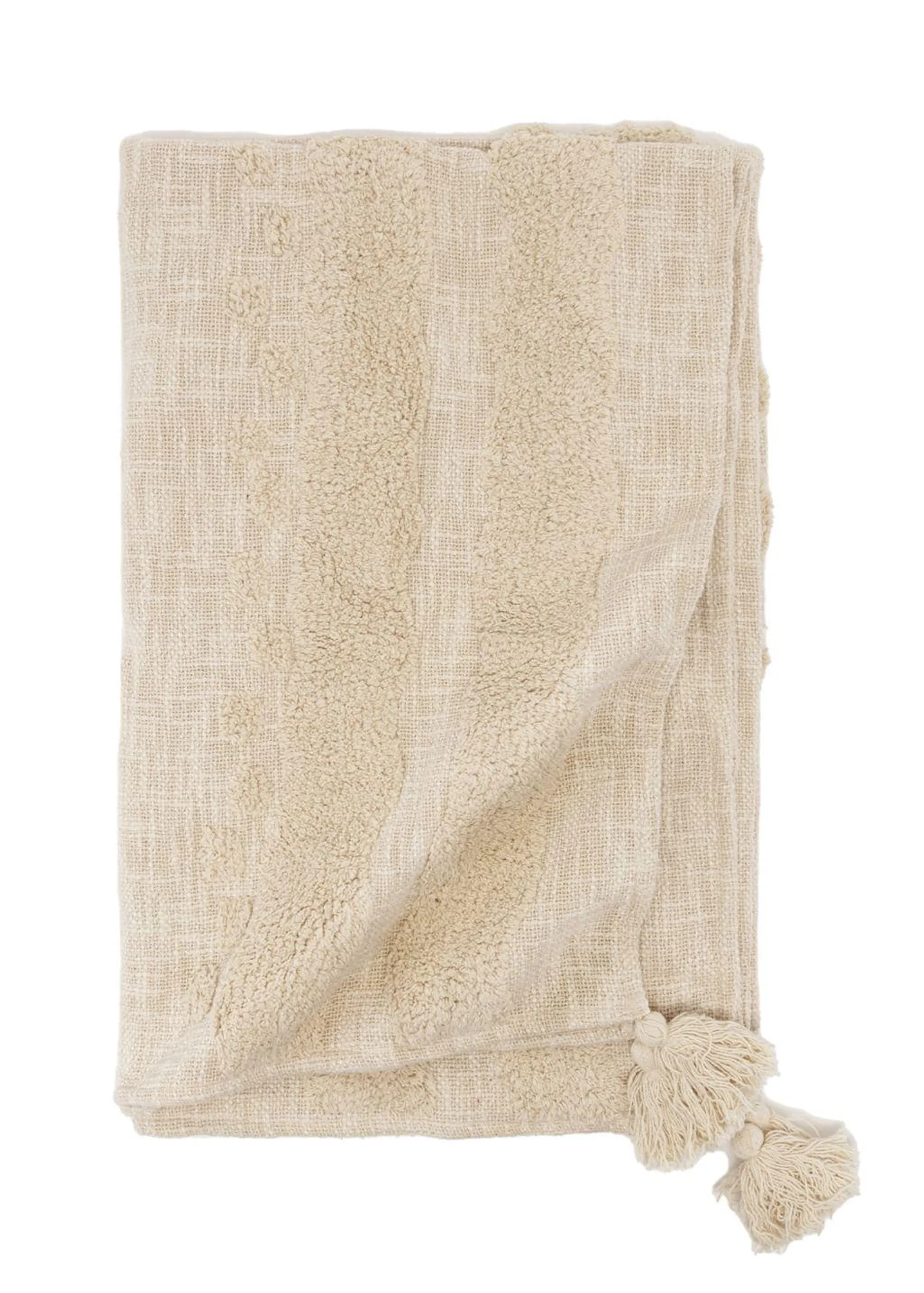 Tufted cotton throw