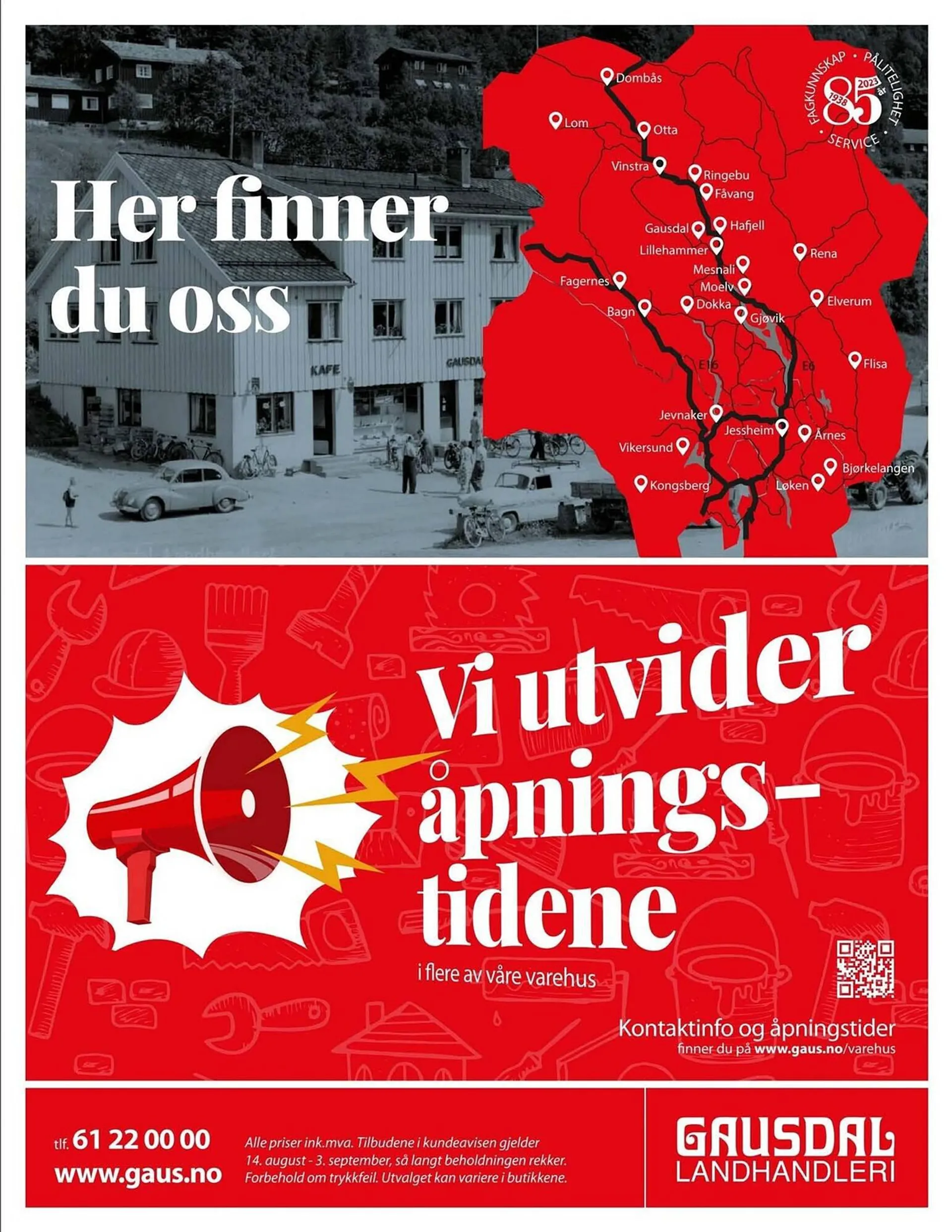 Gausdal Landhandleri Kundeavis fra 14. august til 3. september 2023 - kundeavisside 12