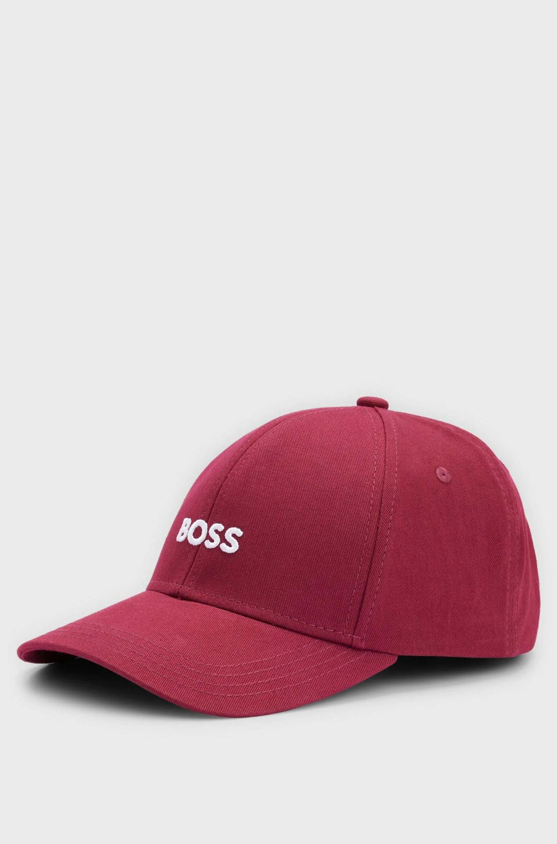 Cotton-twill six-panel cap with embroidered logo