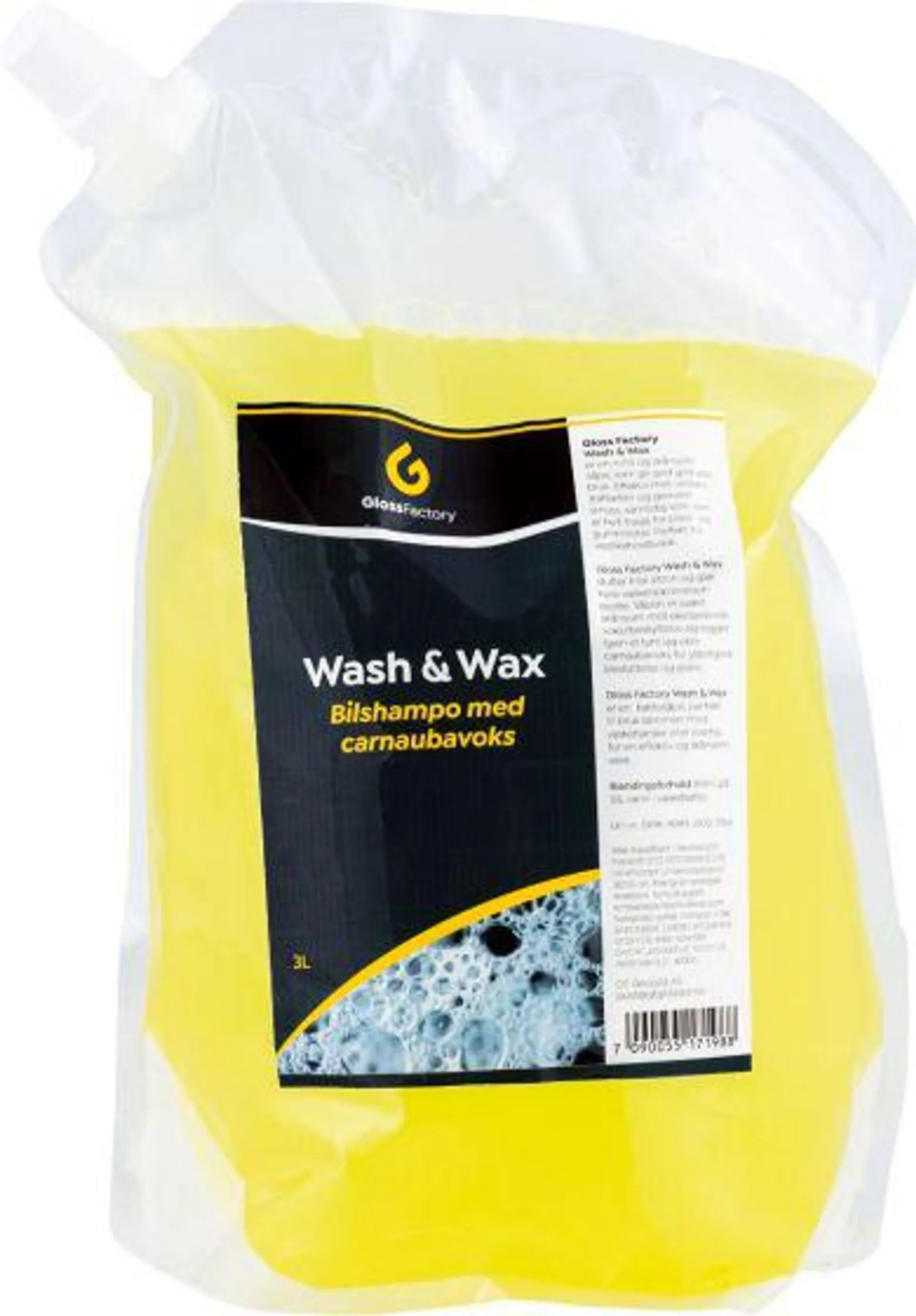 GLOSS FACTORY WASH & WAX 3L