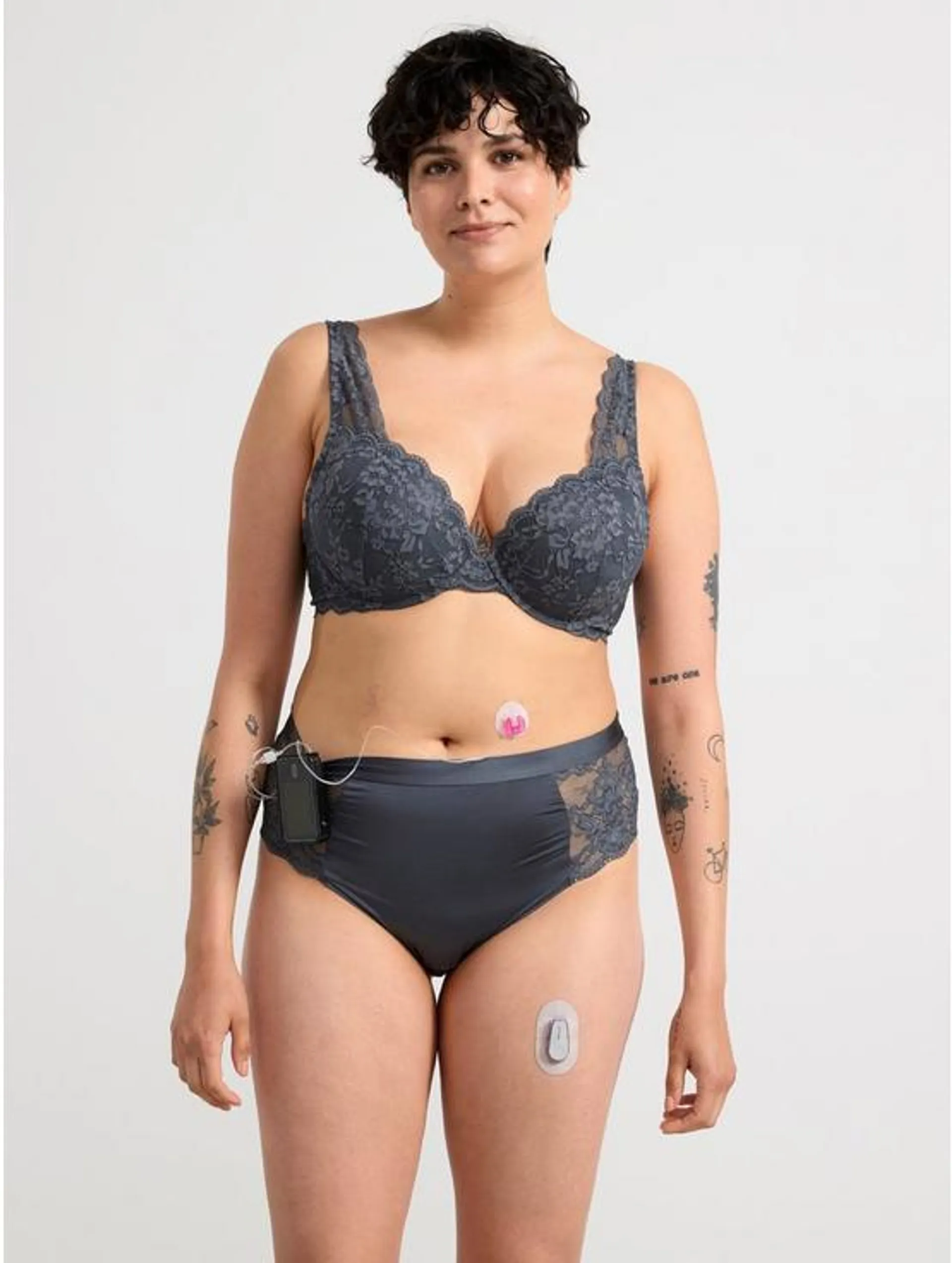 Malva push-up-BH med blonder