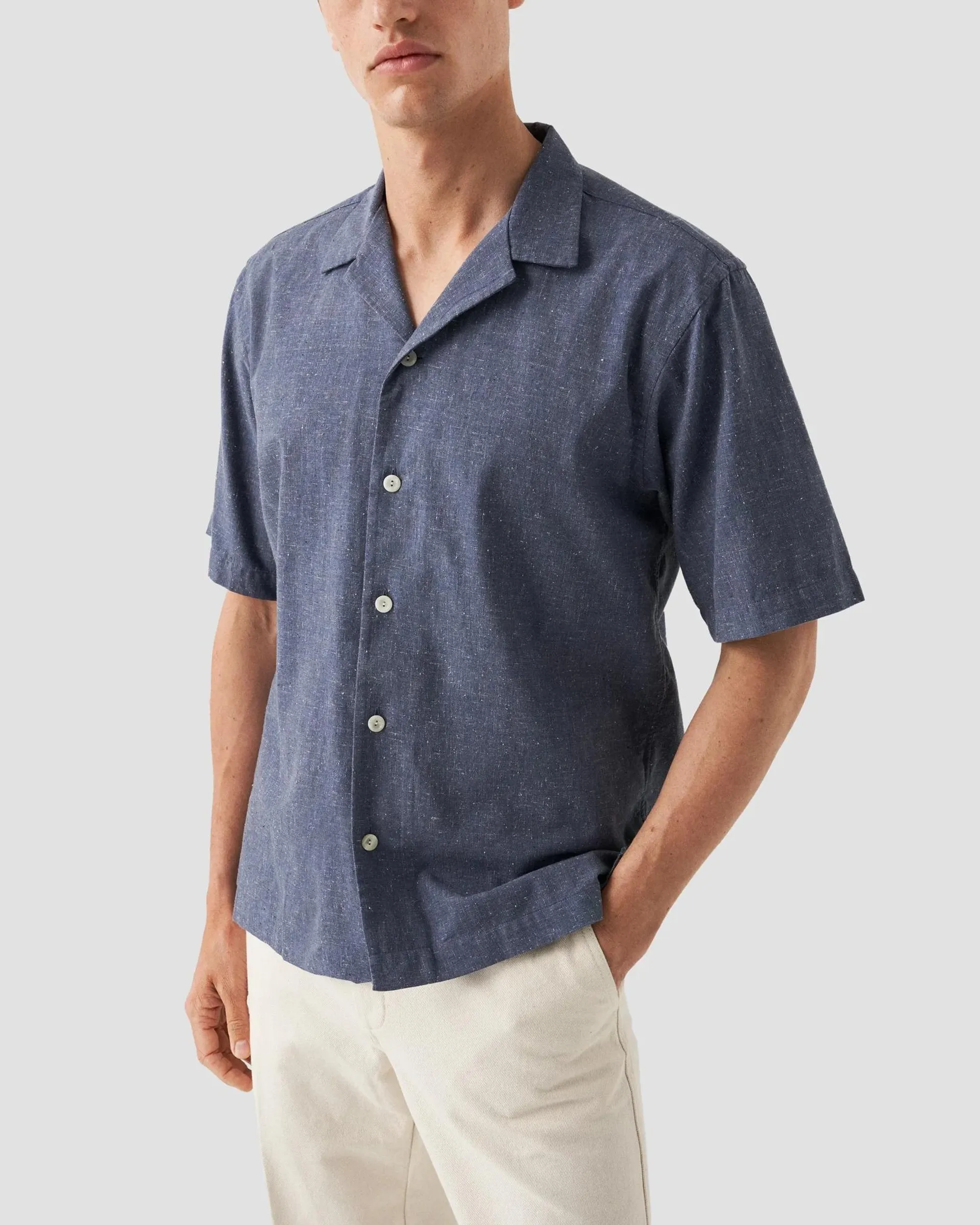 Dark blue Recycled Cotton Resort Shirt