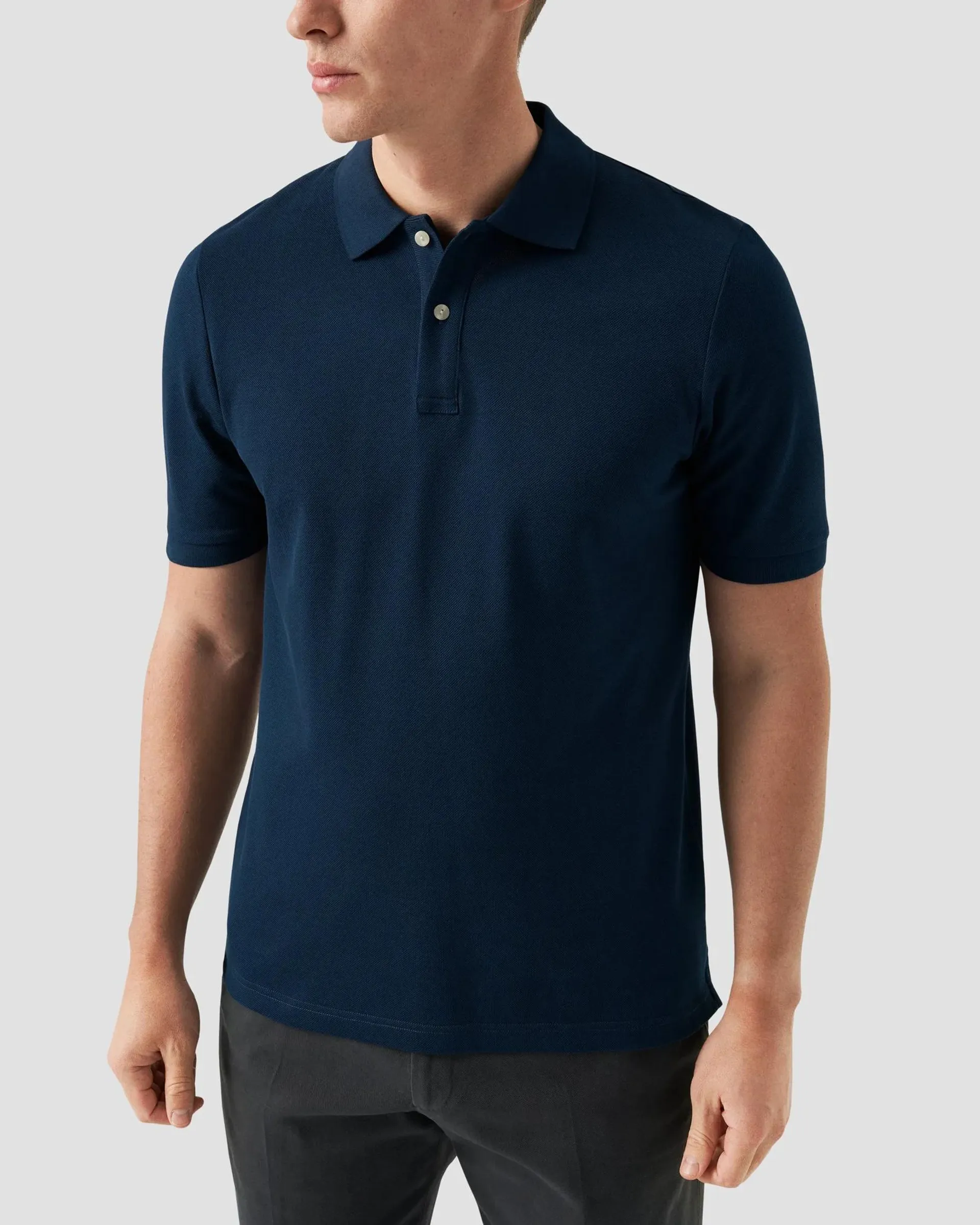 Navy Piqué Polo Shirt