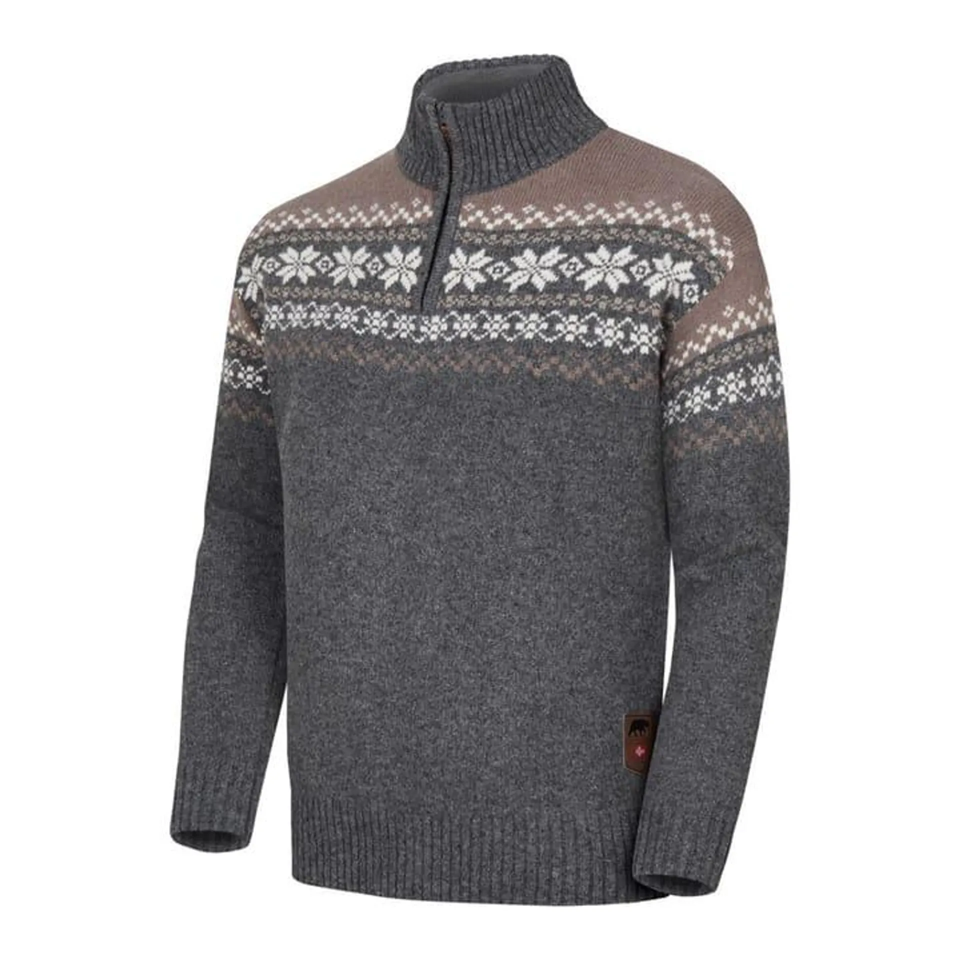 Gridarmor Snøkrystall Round Neck Ullgenser Men Navy/White/Red