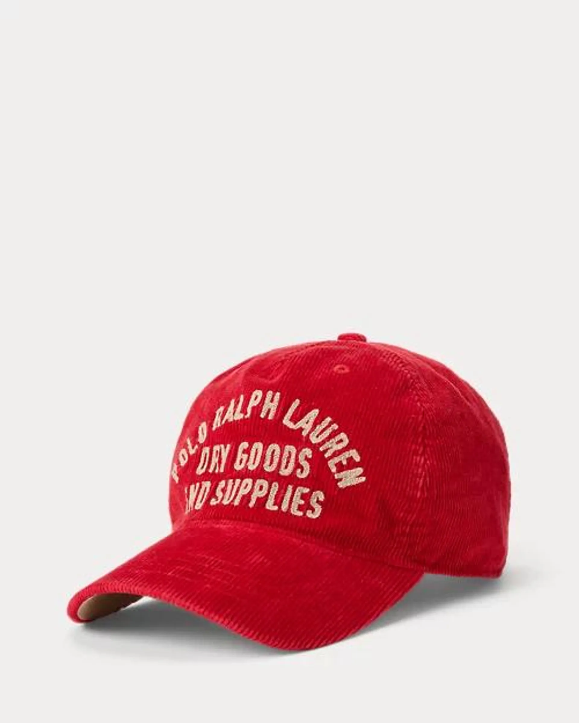 Embroidered Corduroy Ball Cap