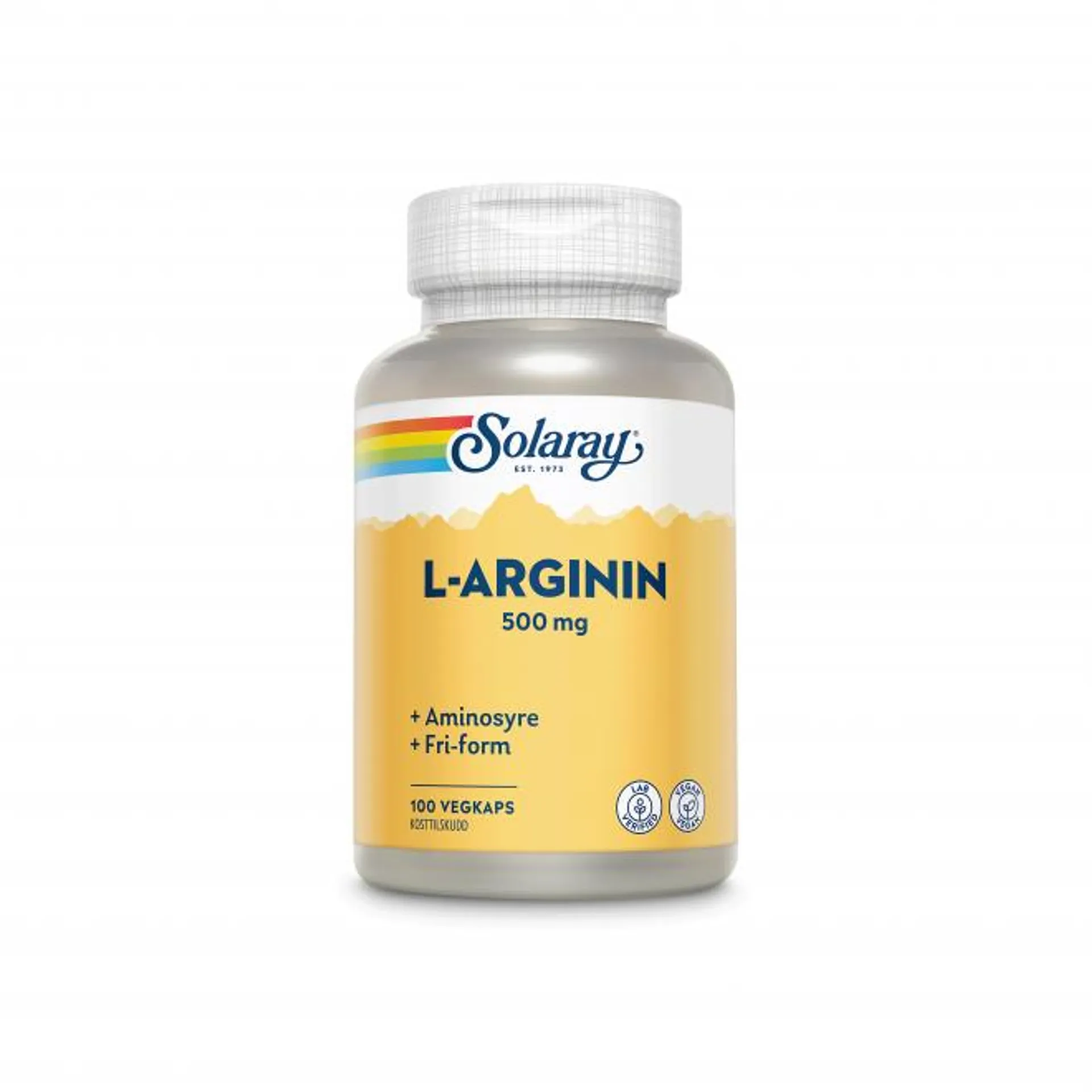 Solaray L-arginin 500 mg 100 kapsler