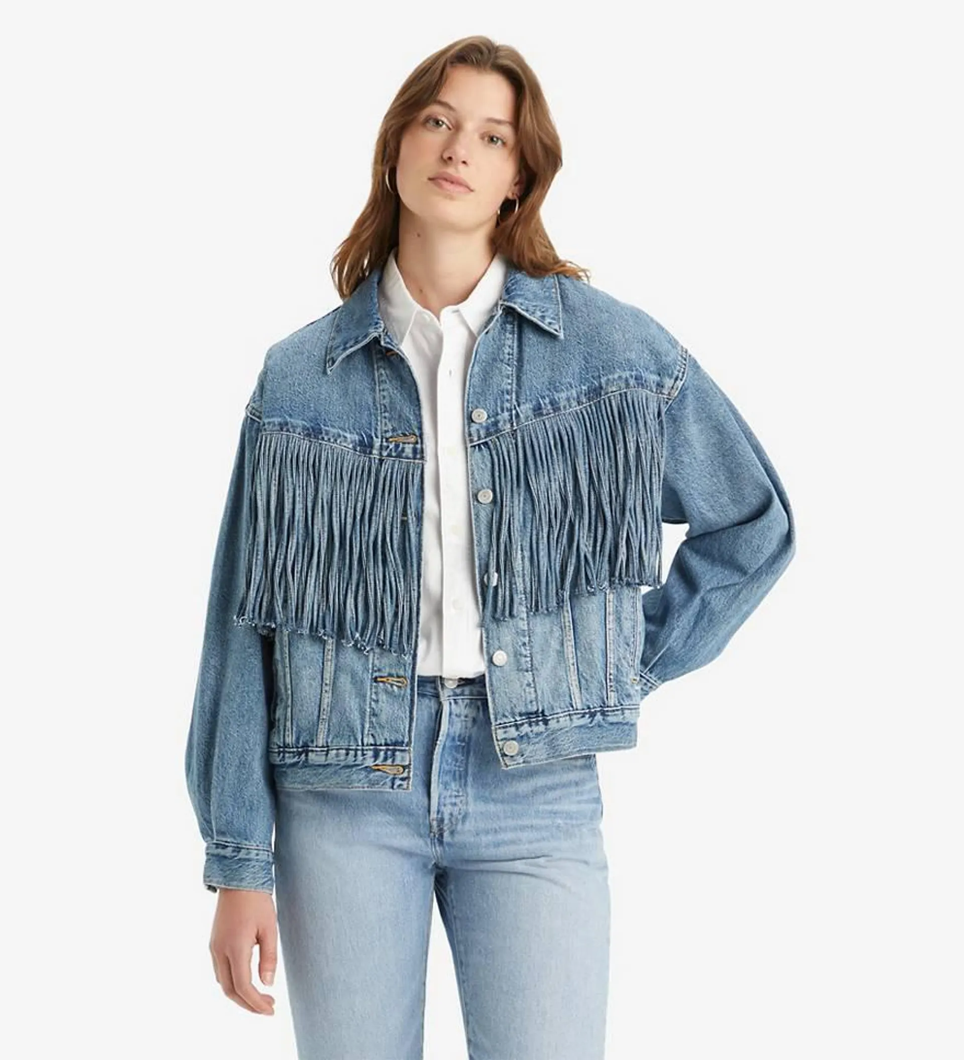 90's Fringe Trucker Jacket