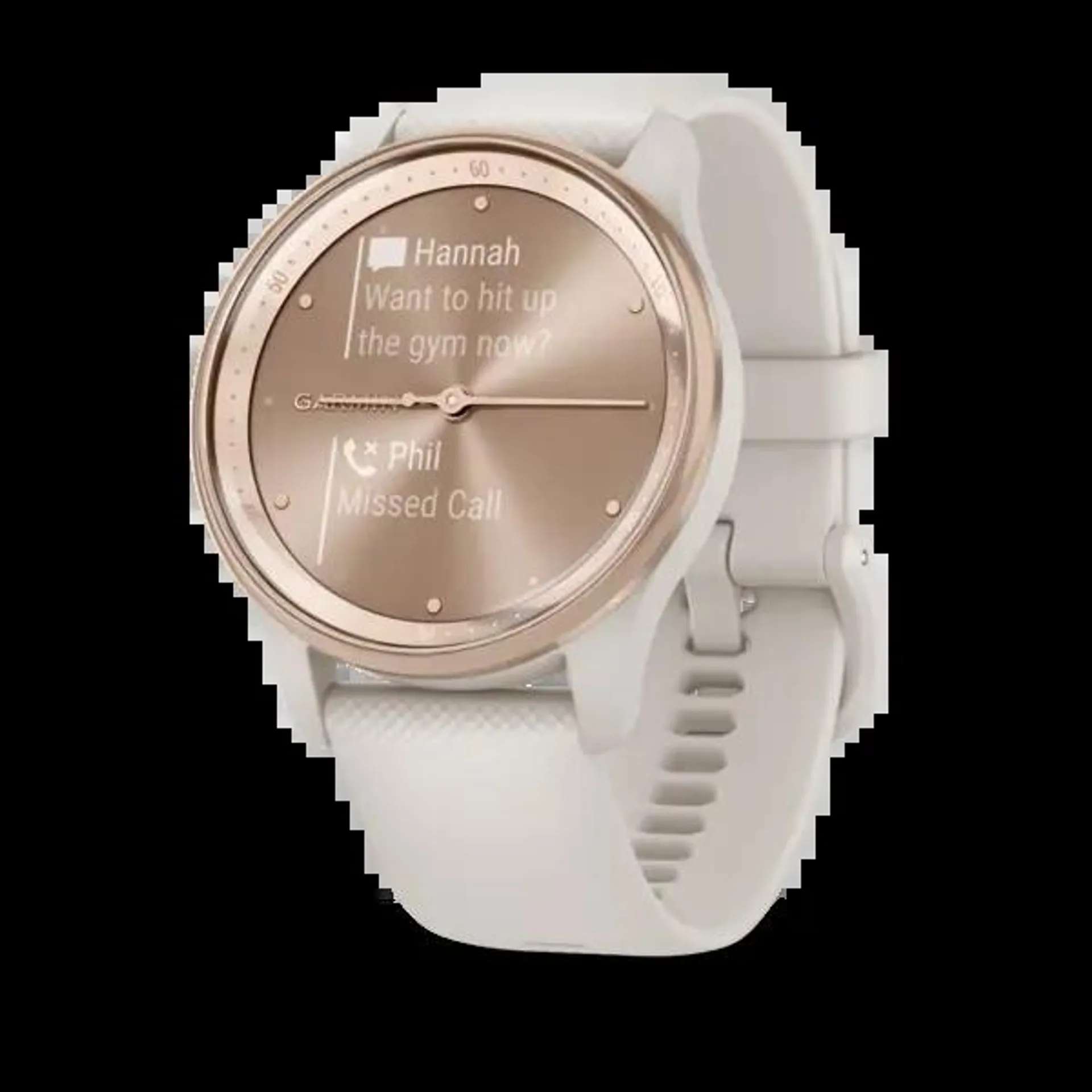 GARMIN VIVOMOVE TREND HYBRID SMARTKLOKKE IVORY PEACH