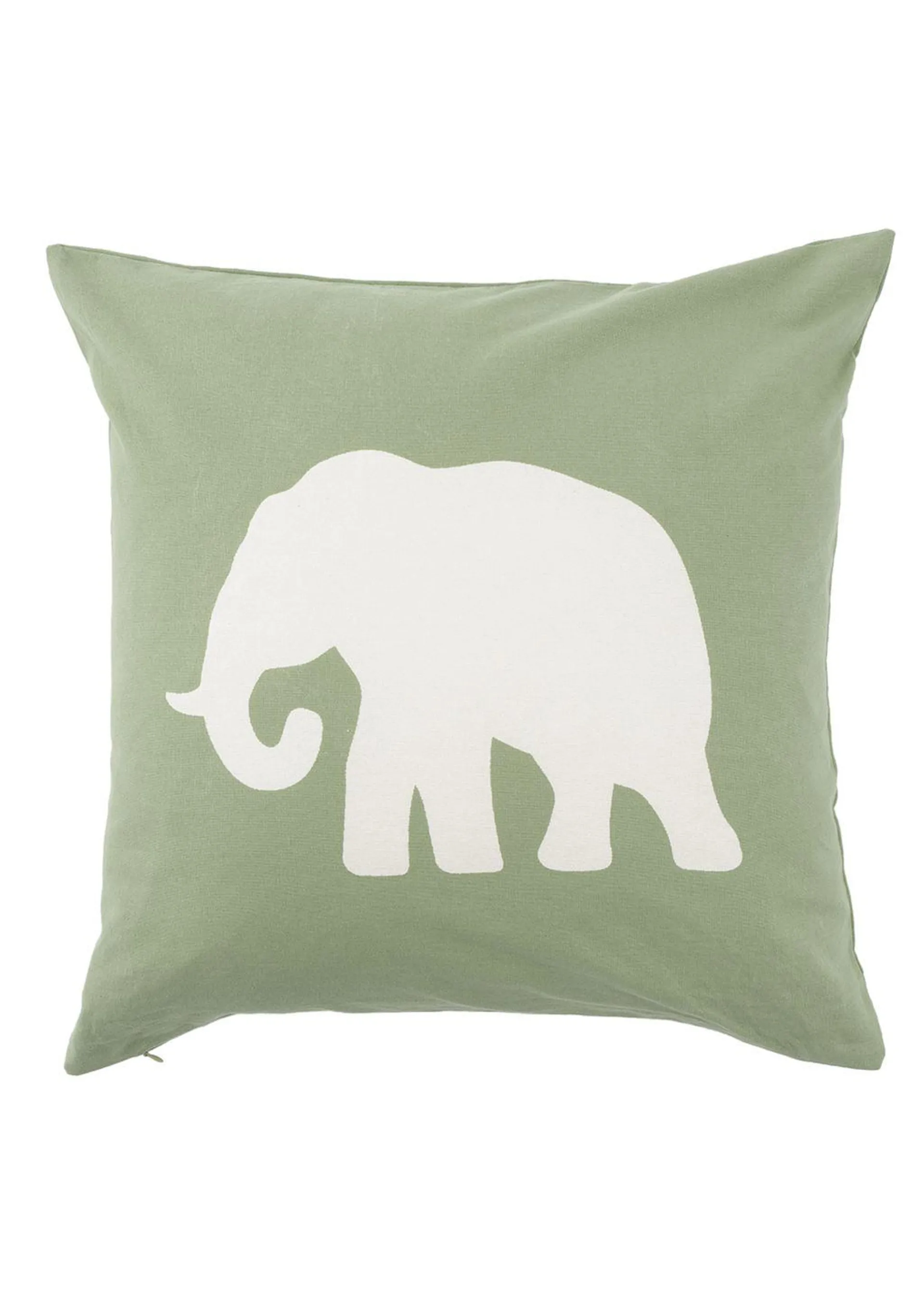 Cushion cover with elephant motifs