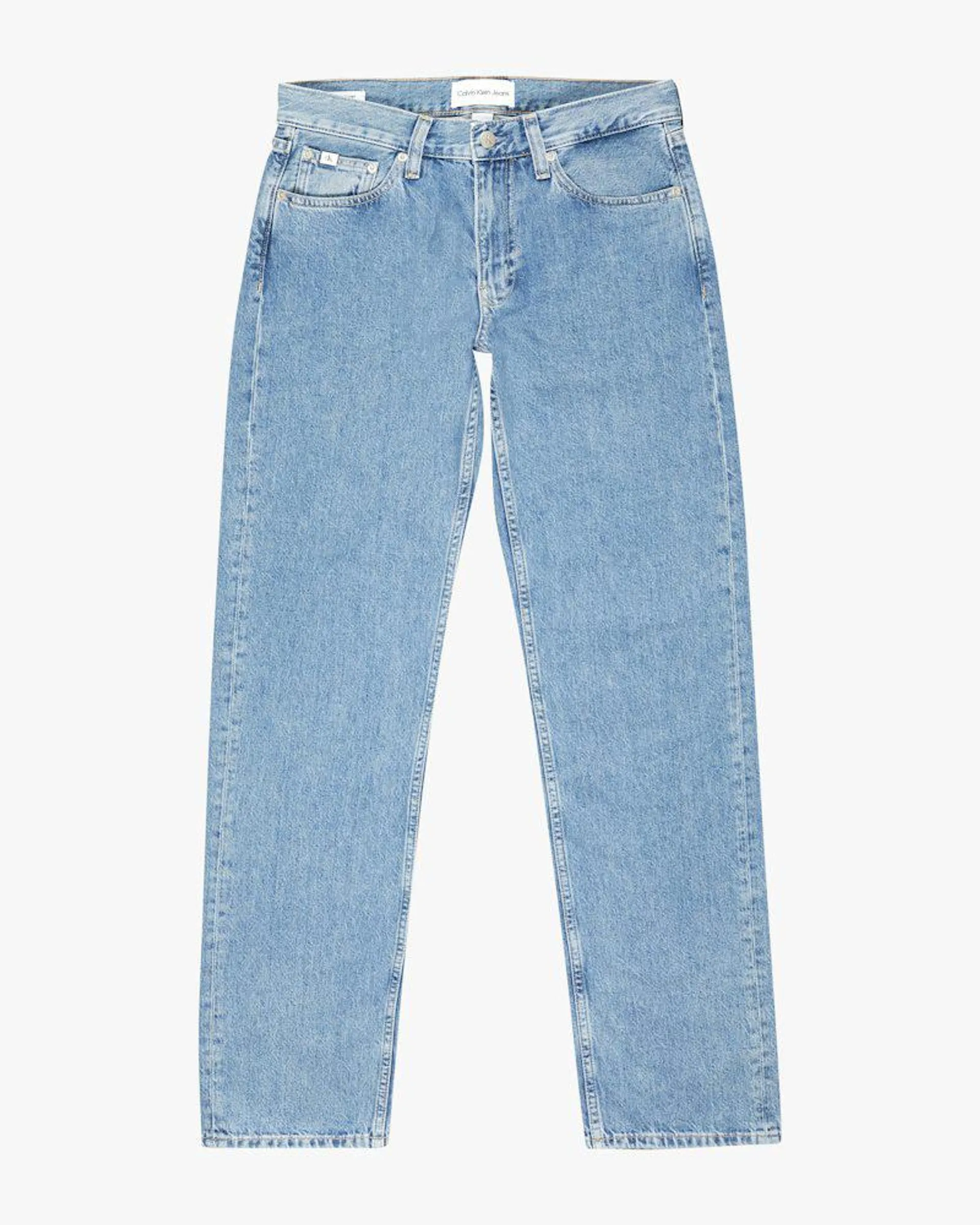 Low Rise Straight Medium Blå Jeans