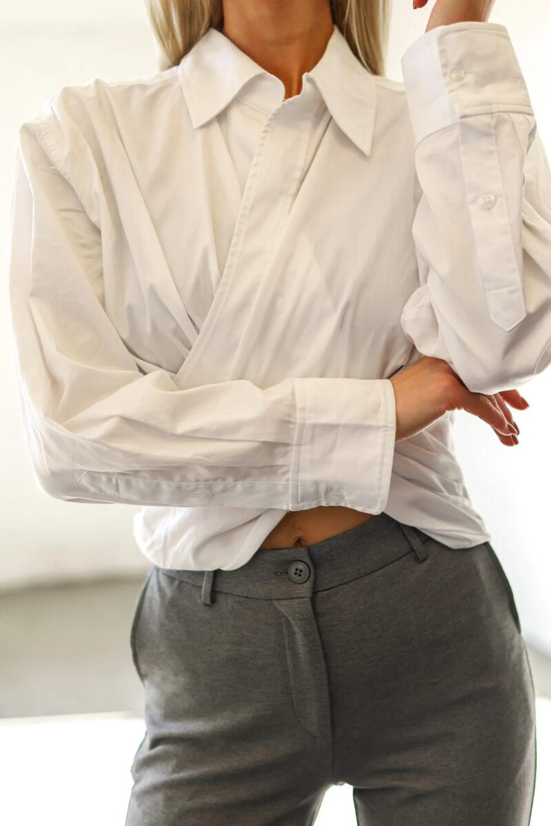 Closa Wrap Shirt White