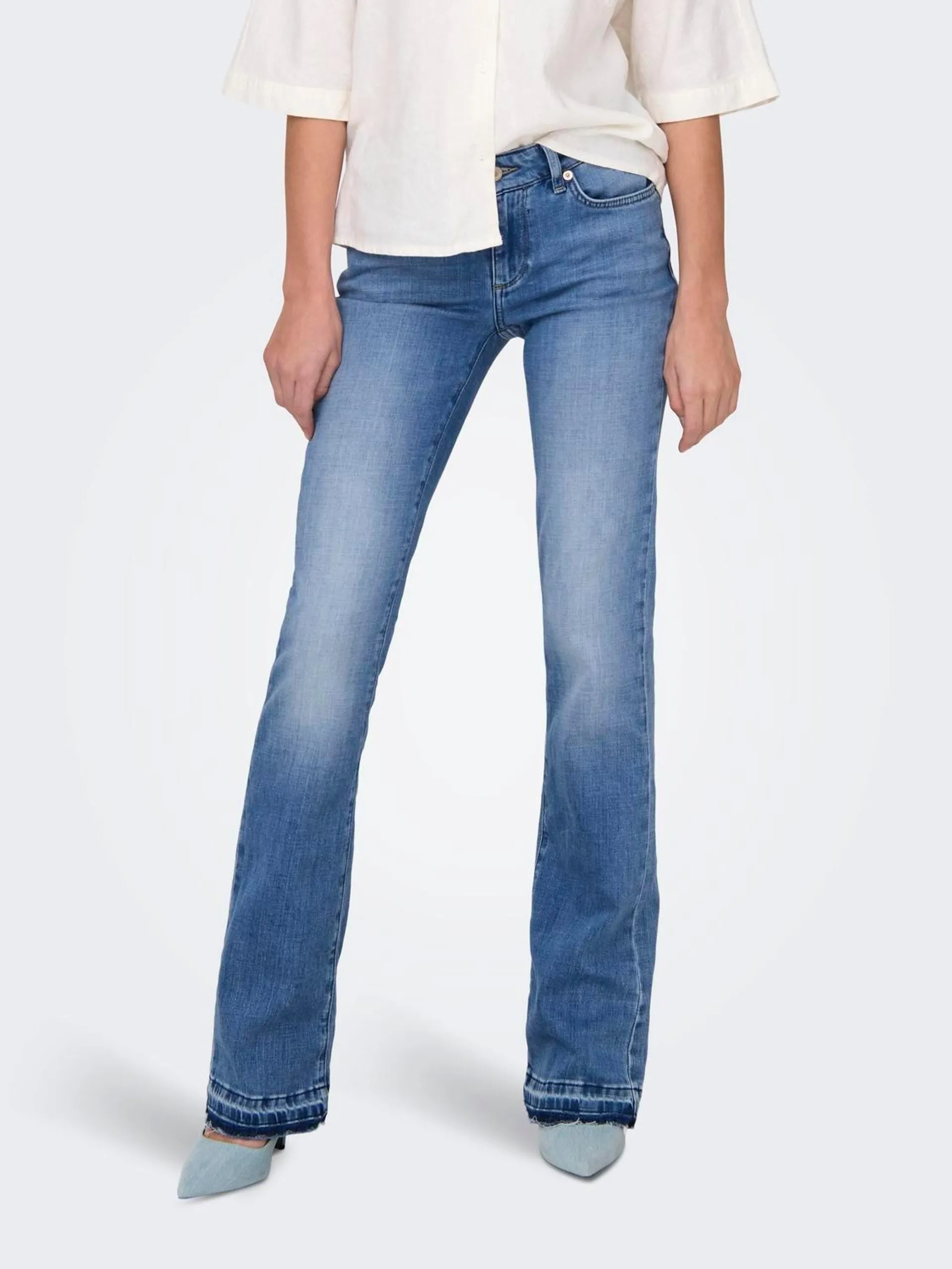 ONLLindia Low Waist Slim Flared Jeans