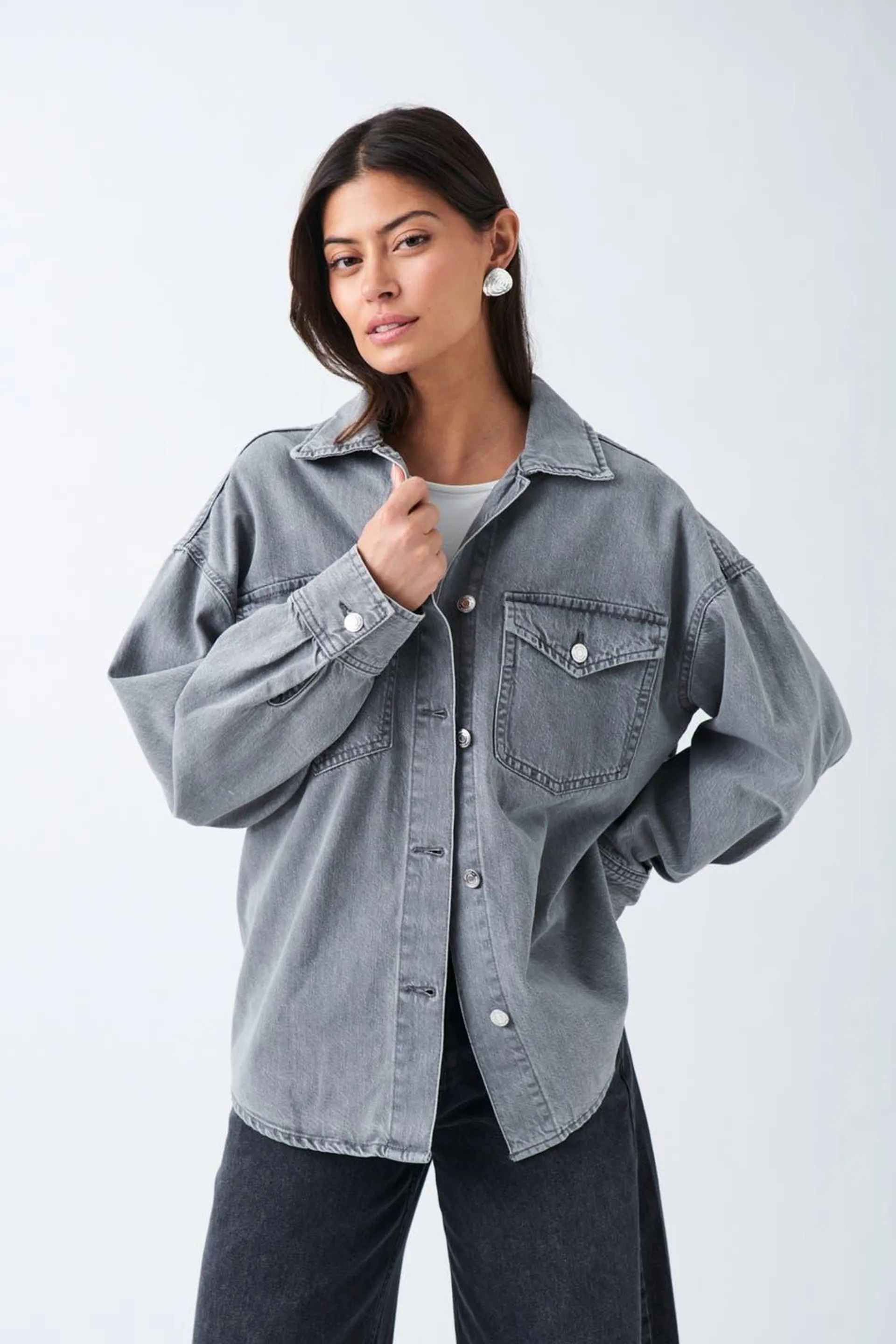 Oversize denim shirt