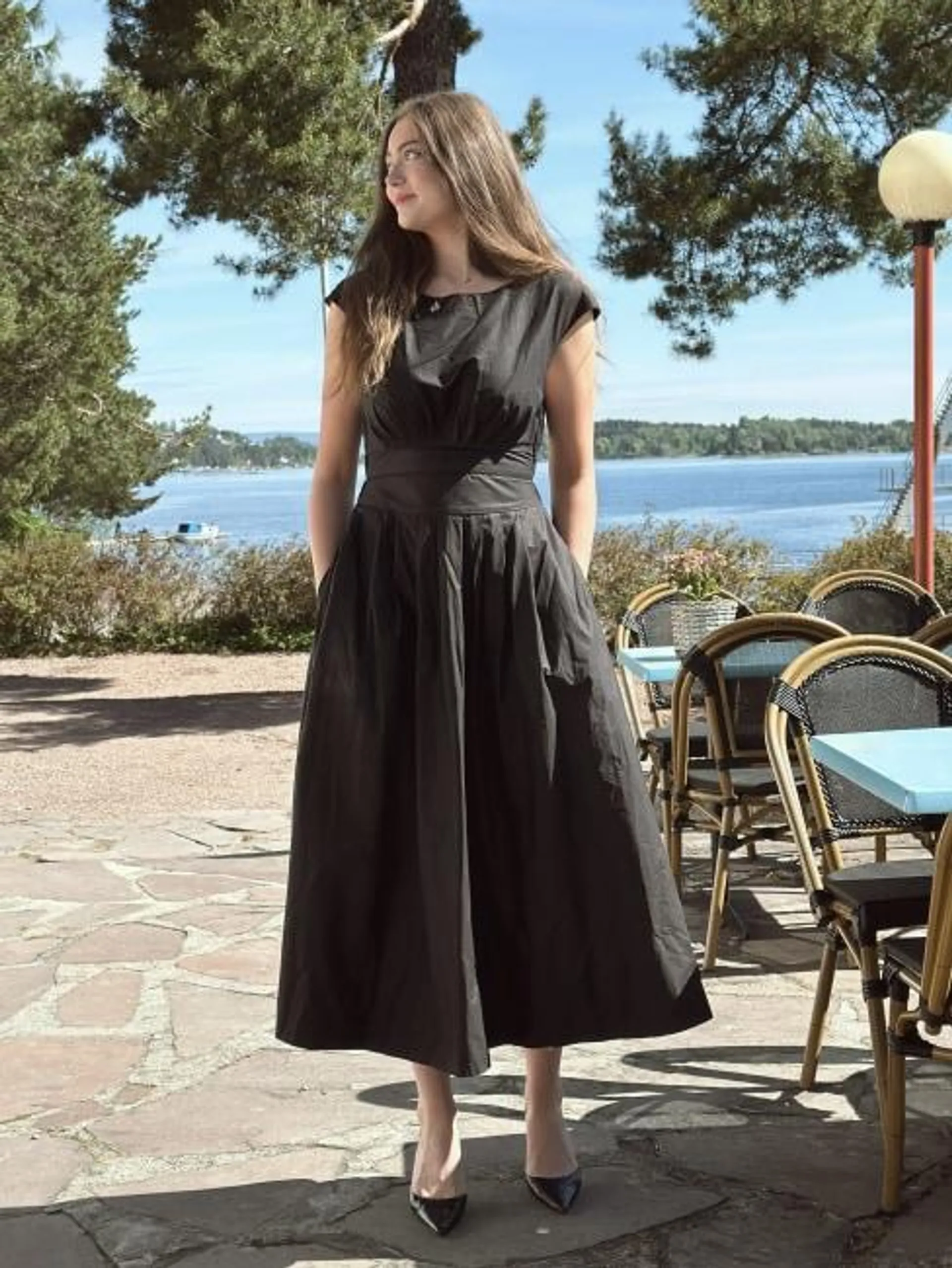 Poplin Dress Black