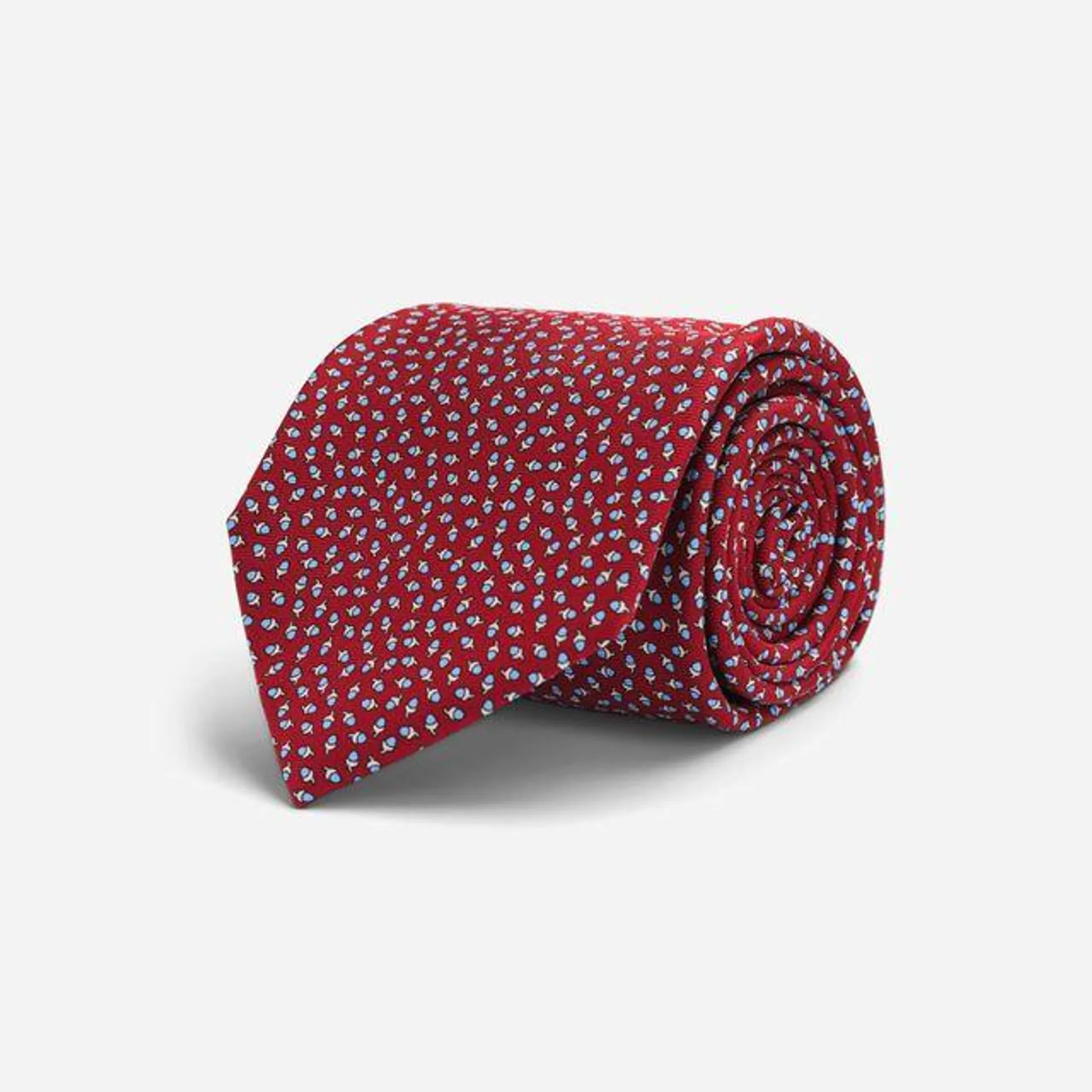 Tie Silk - Medium Red Fancy