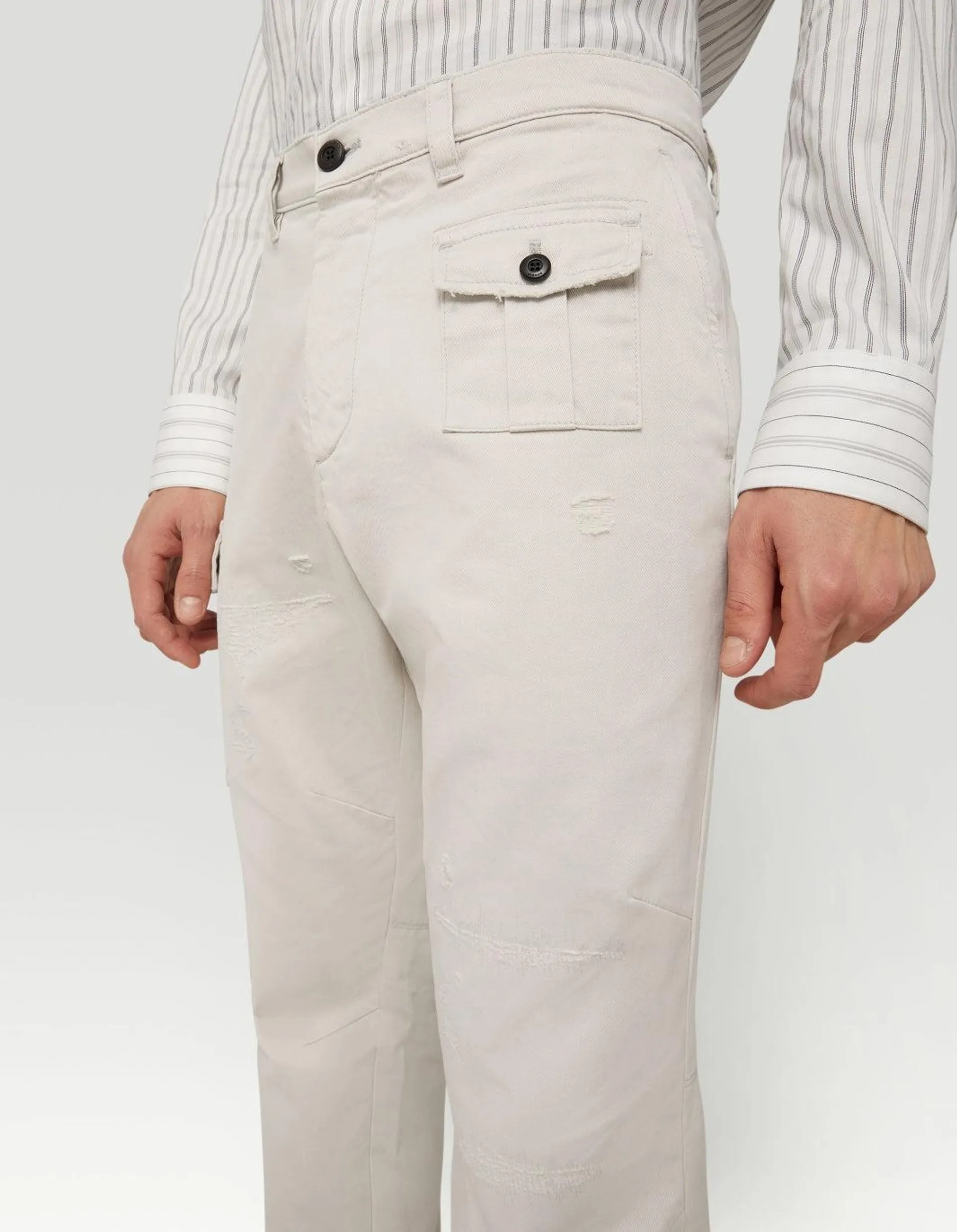 ALAN SLIM-FIT TROUSERS Off-White