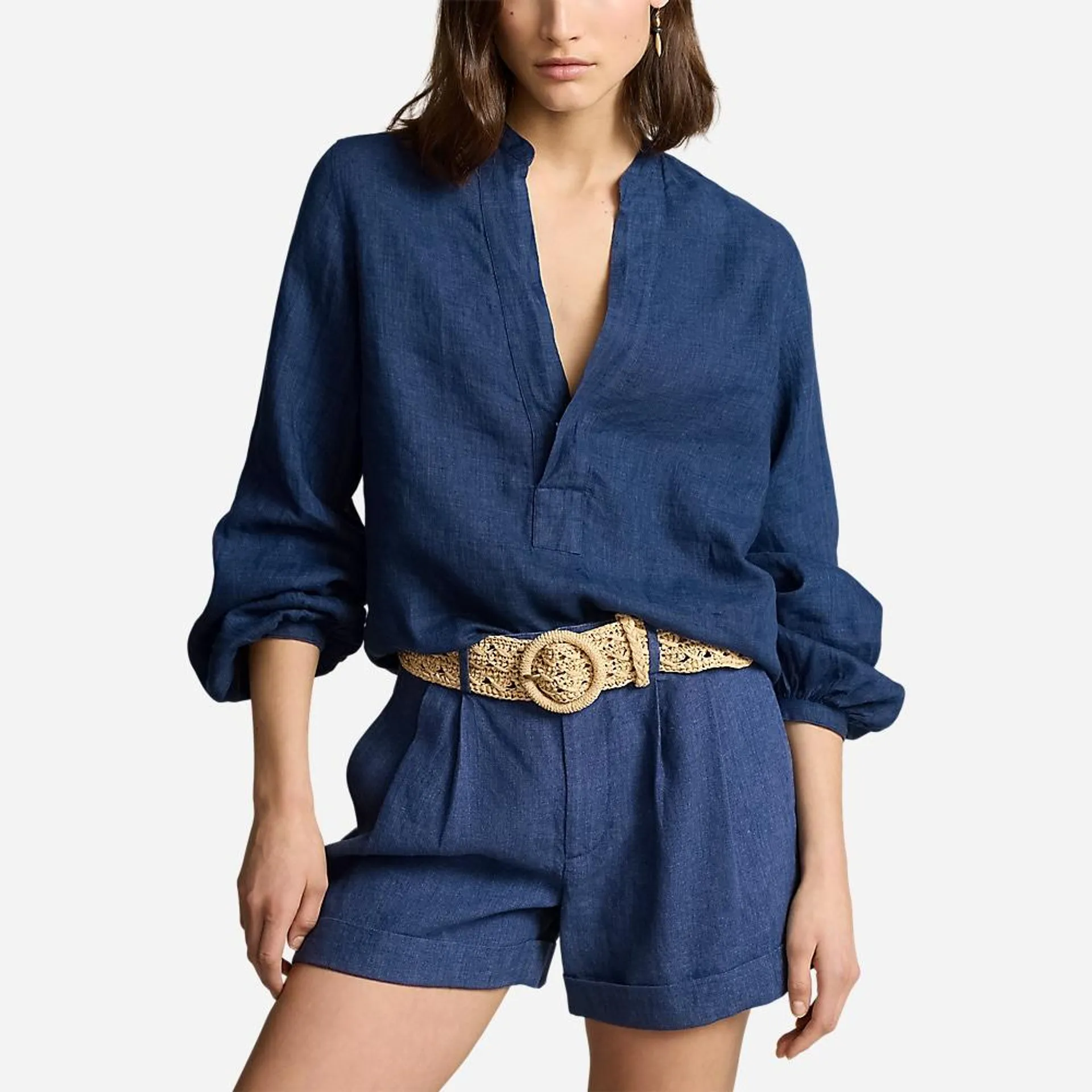 Linen Blouse - Dark Cobalt