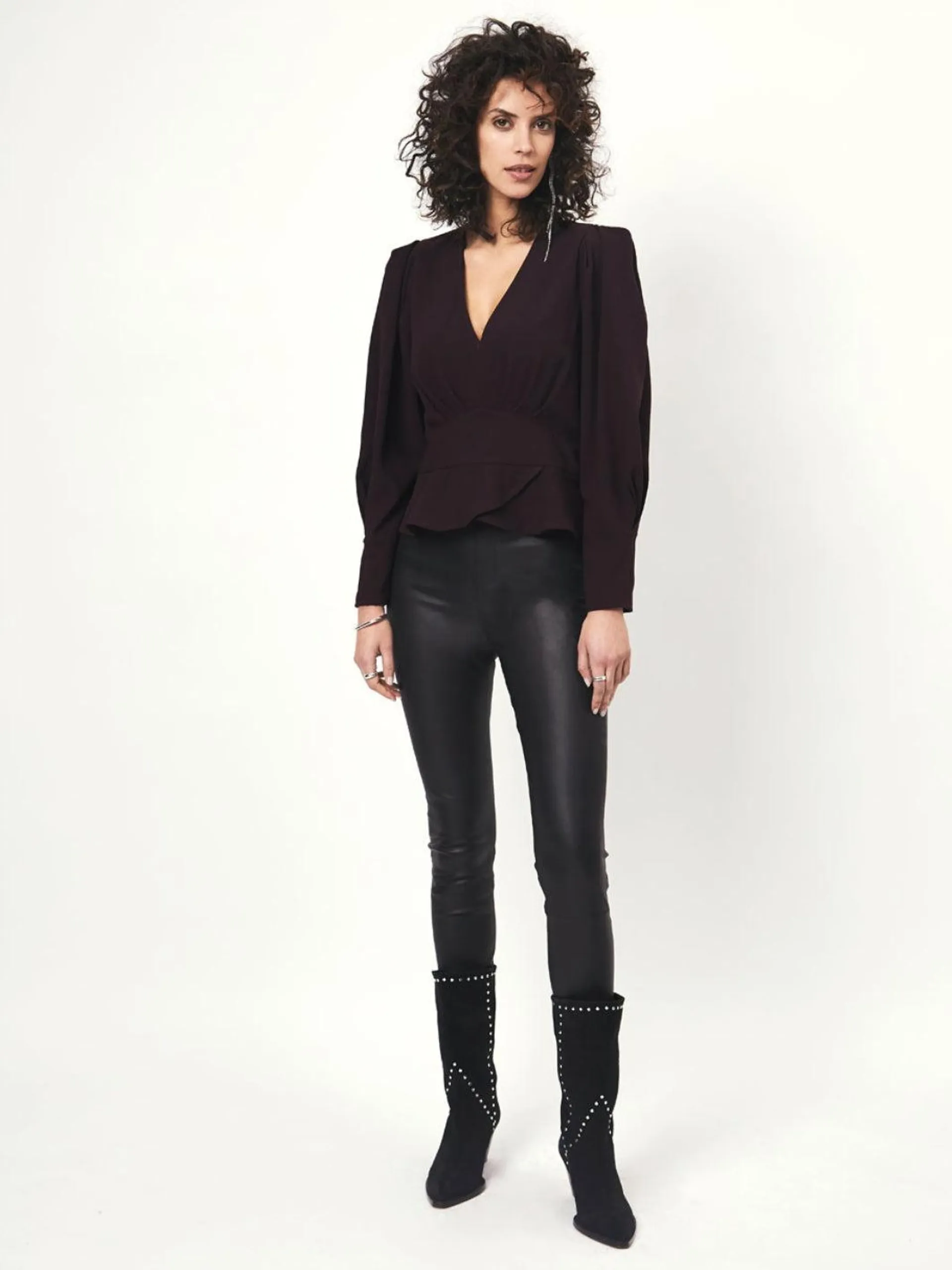 ENDLESS LEATHER LEGGING Sort