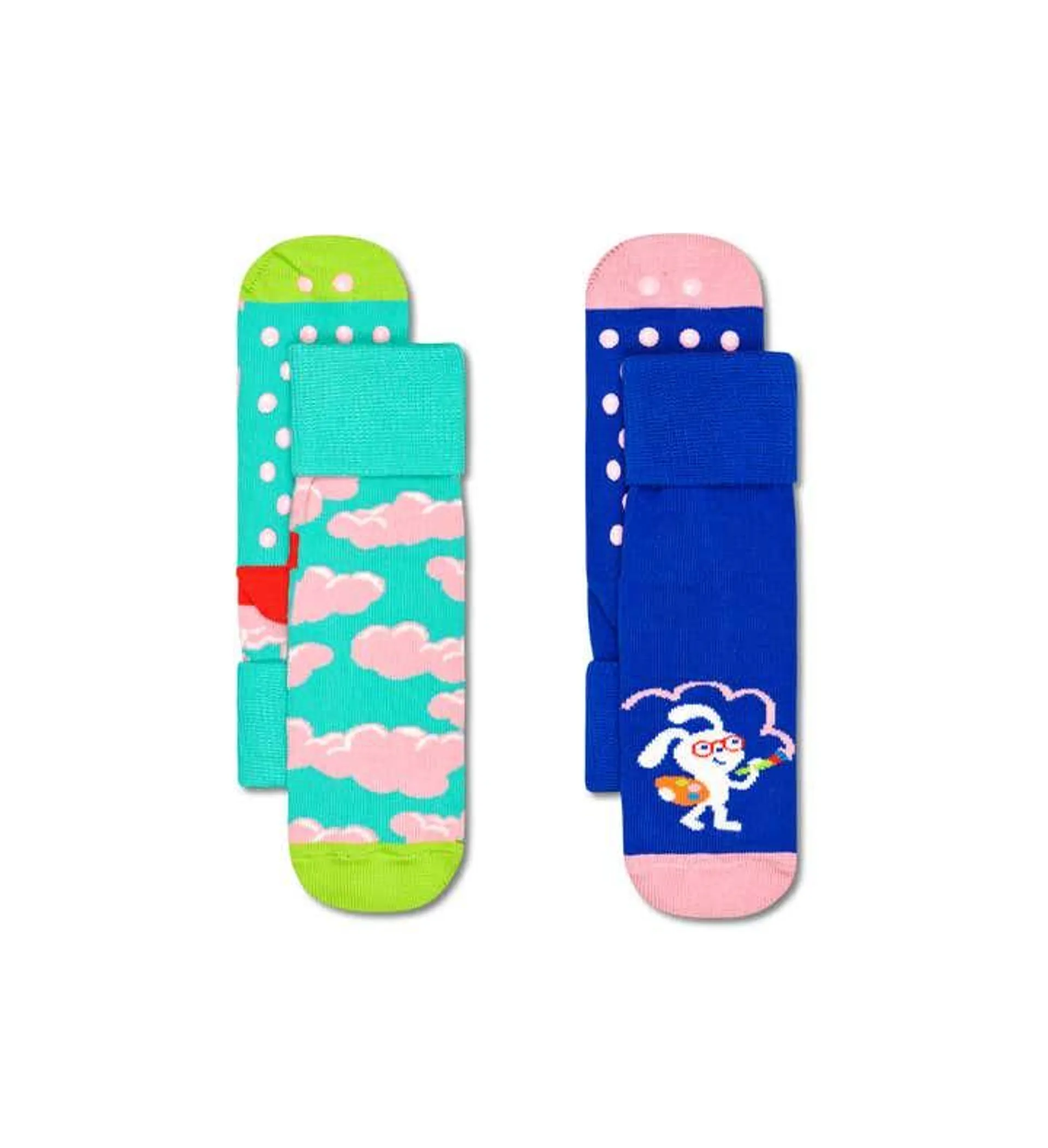 2-Pack Kids Clouds Anti-Slip Sock