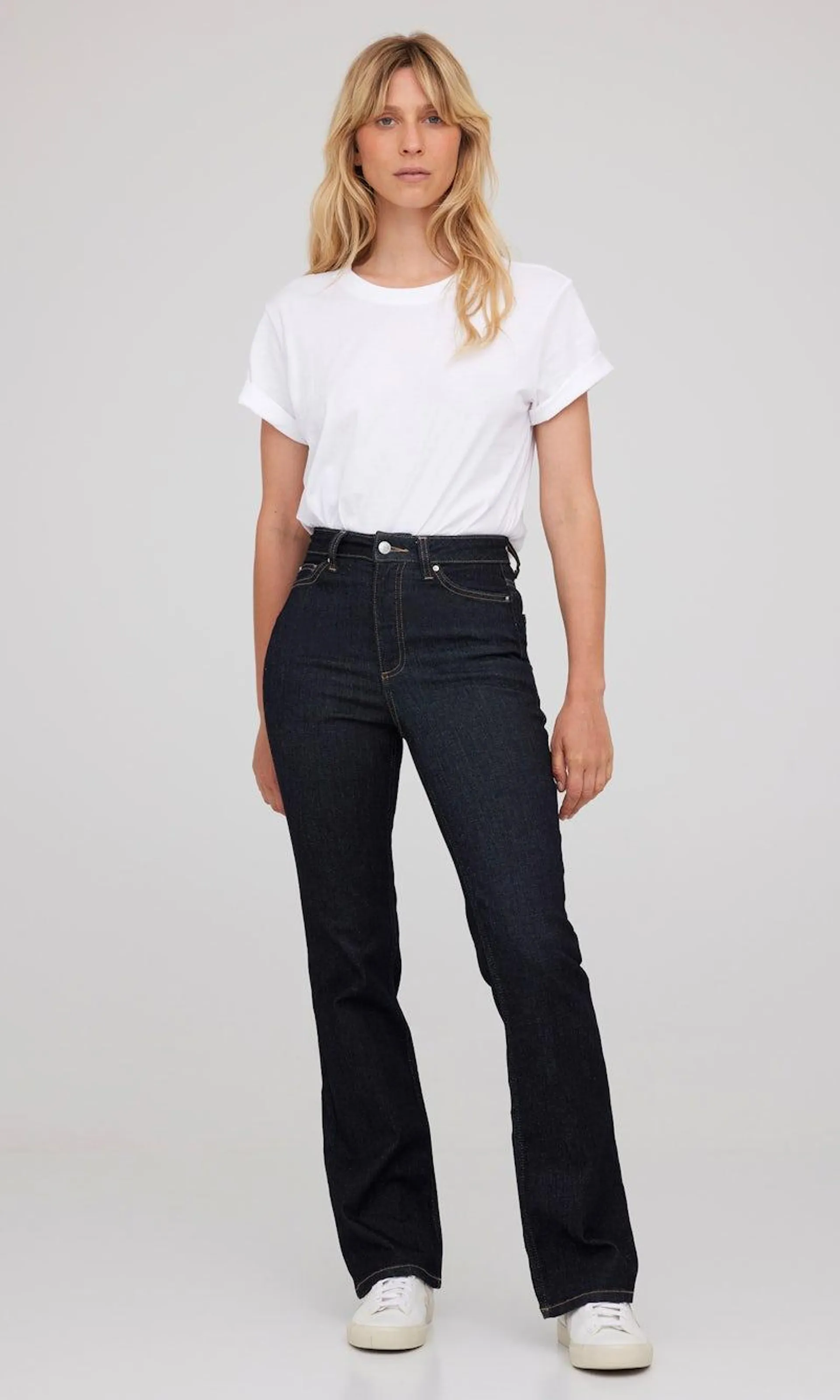 High waist curve bootcut jeans