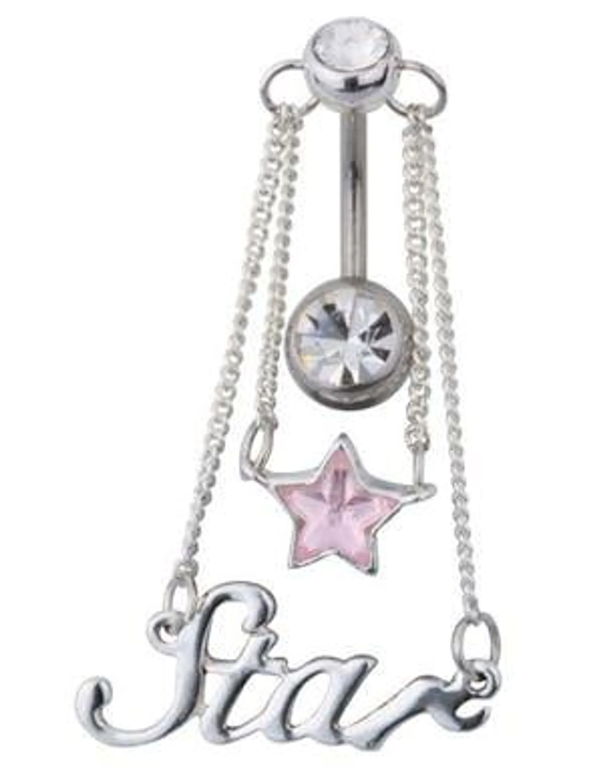 Star Belly Piercing - Pink