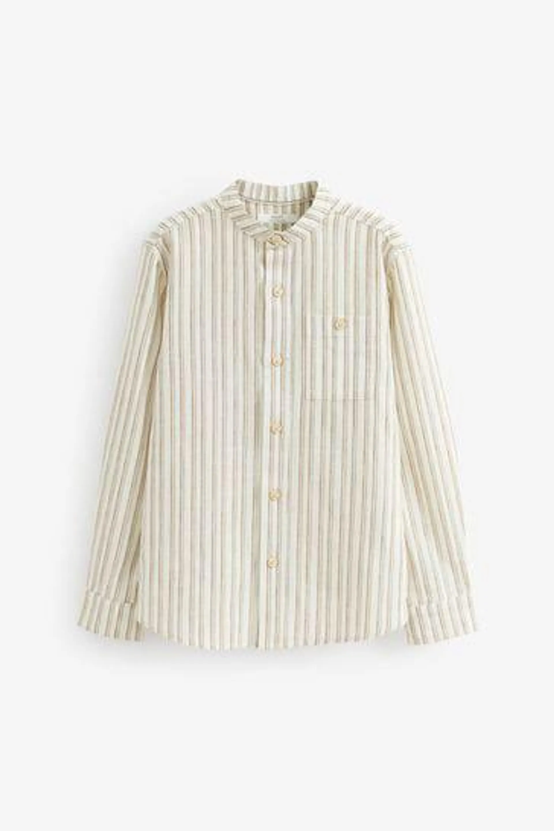 Grandad Collar Long Sleeve Shirt (3-16yrs)