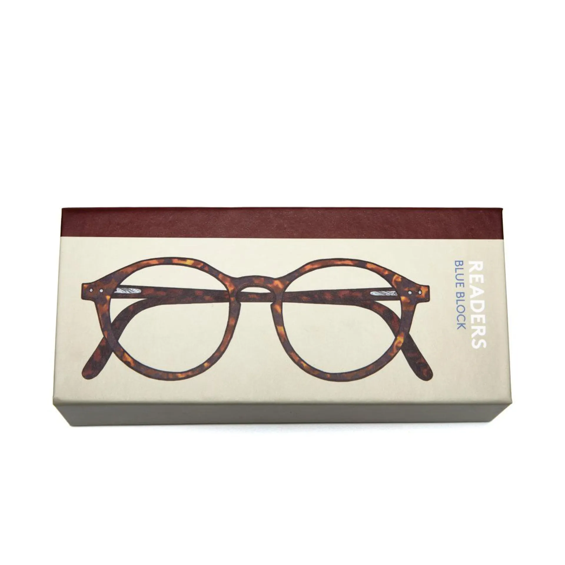 Readers - Lesebriller Readers Blue Block Round Tortoise