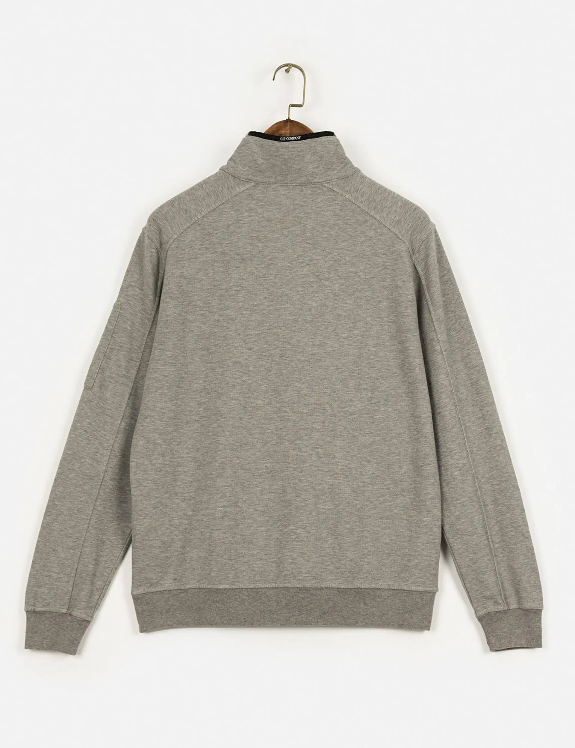 Sweatshirt Polo Collar Greystone Melange