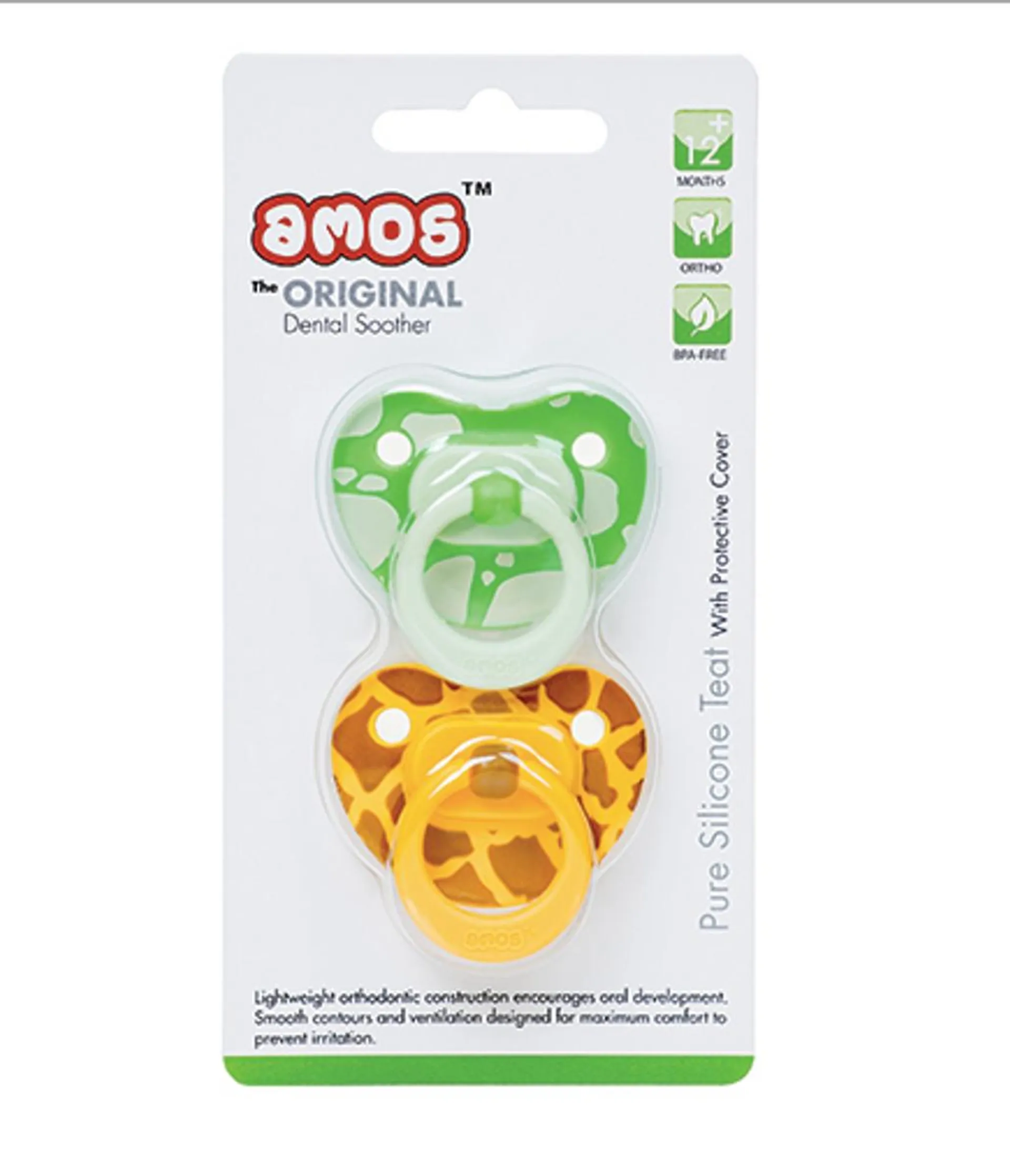 Amos | Dental Smokk 12mnd+ | 2pk | Giraffe