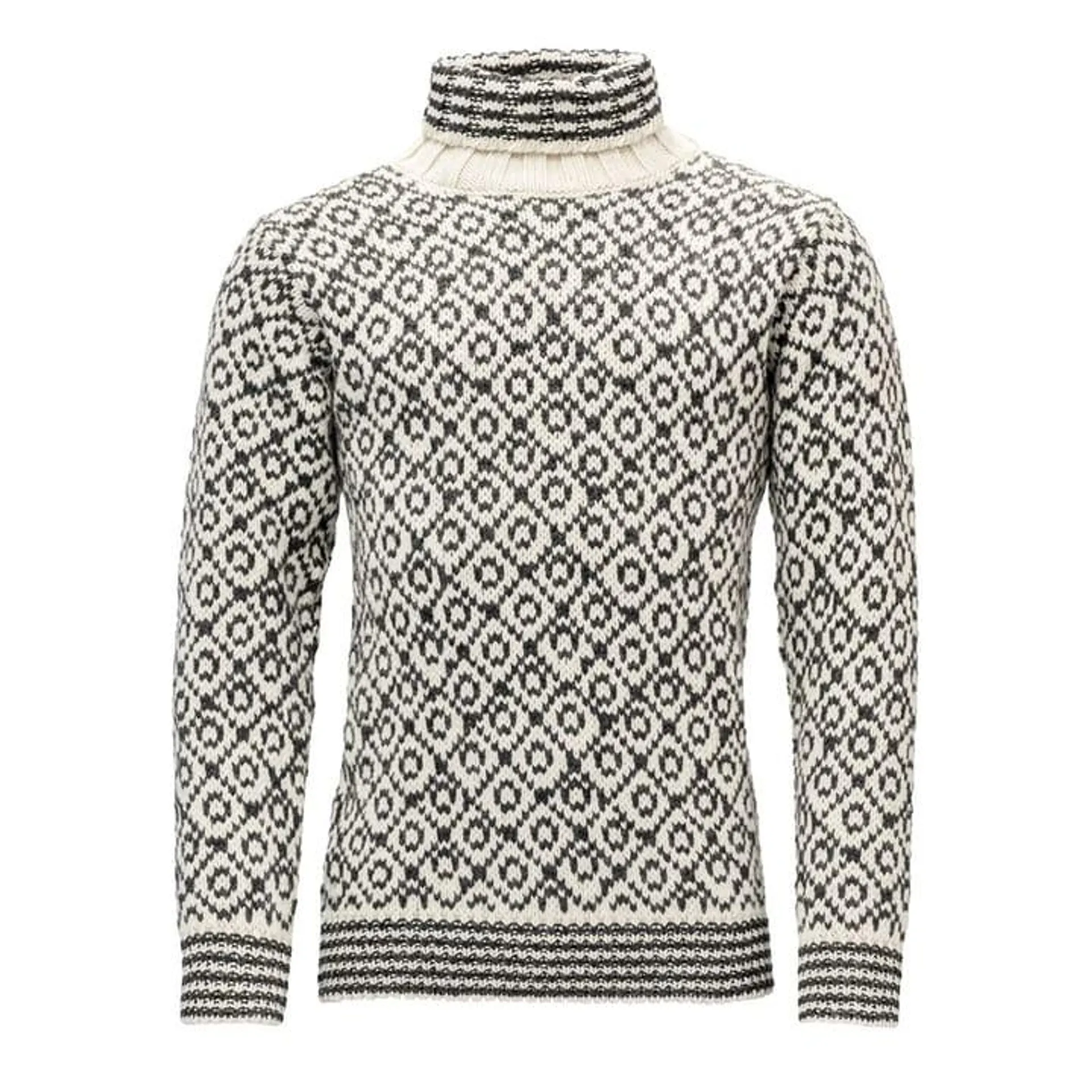 Devold Unisex Svalbard Sweater High Neck Offwhite/Anthracite