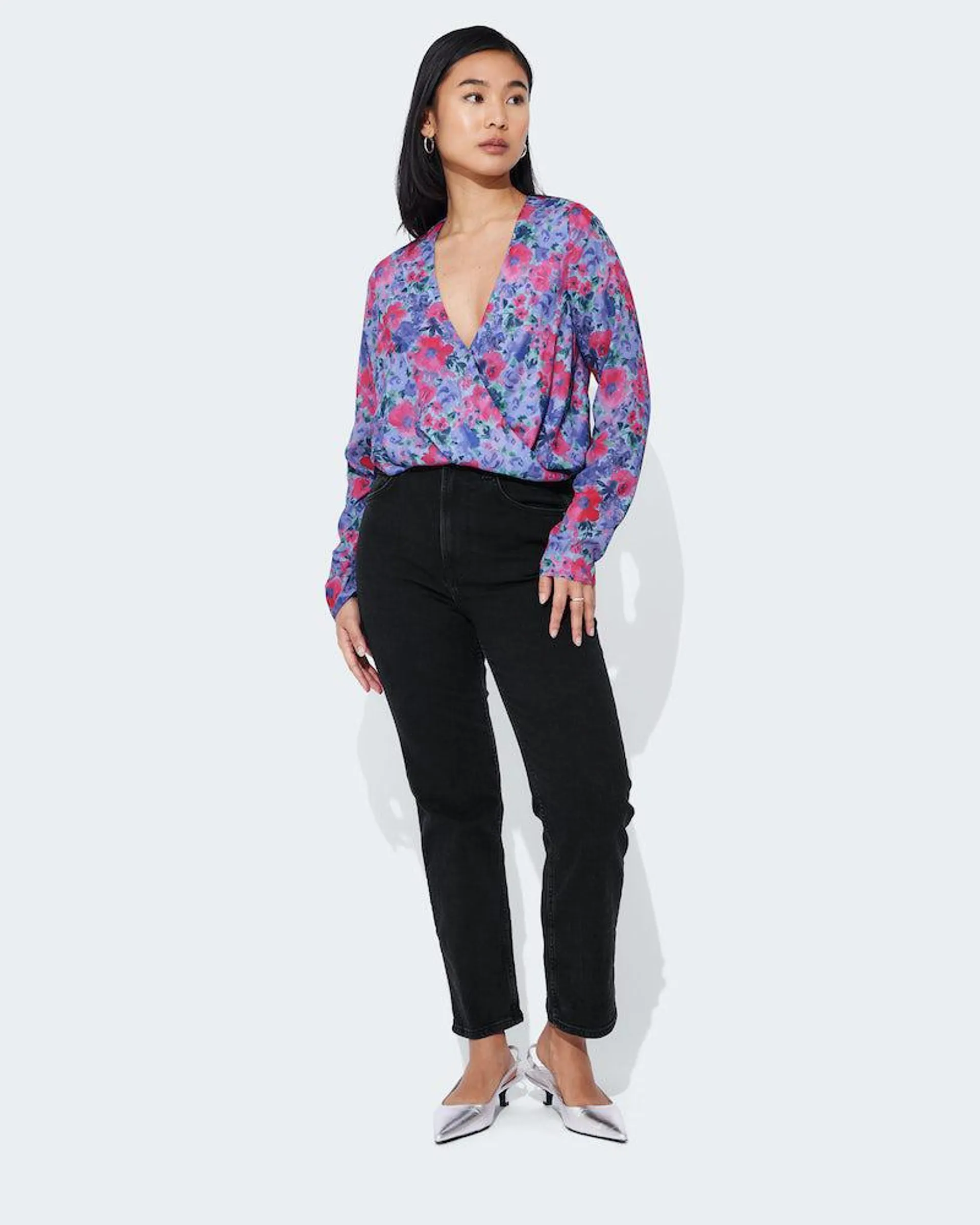 Belong Chiffon wrap bluse