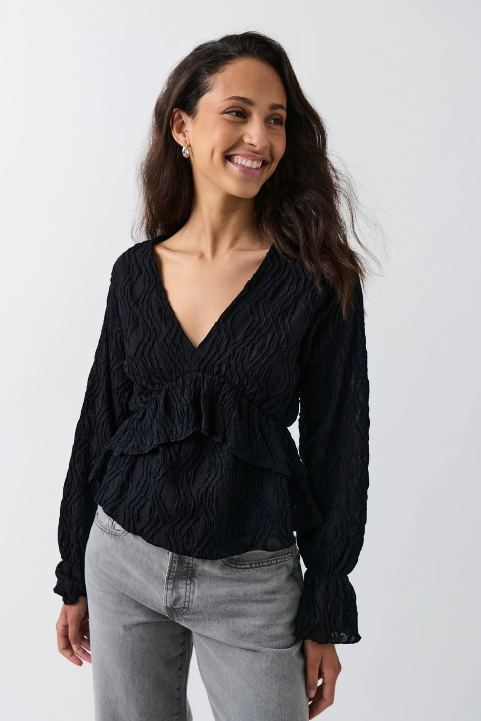 Boho frill top