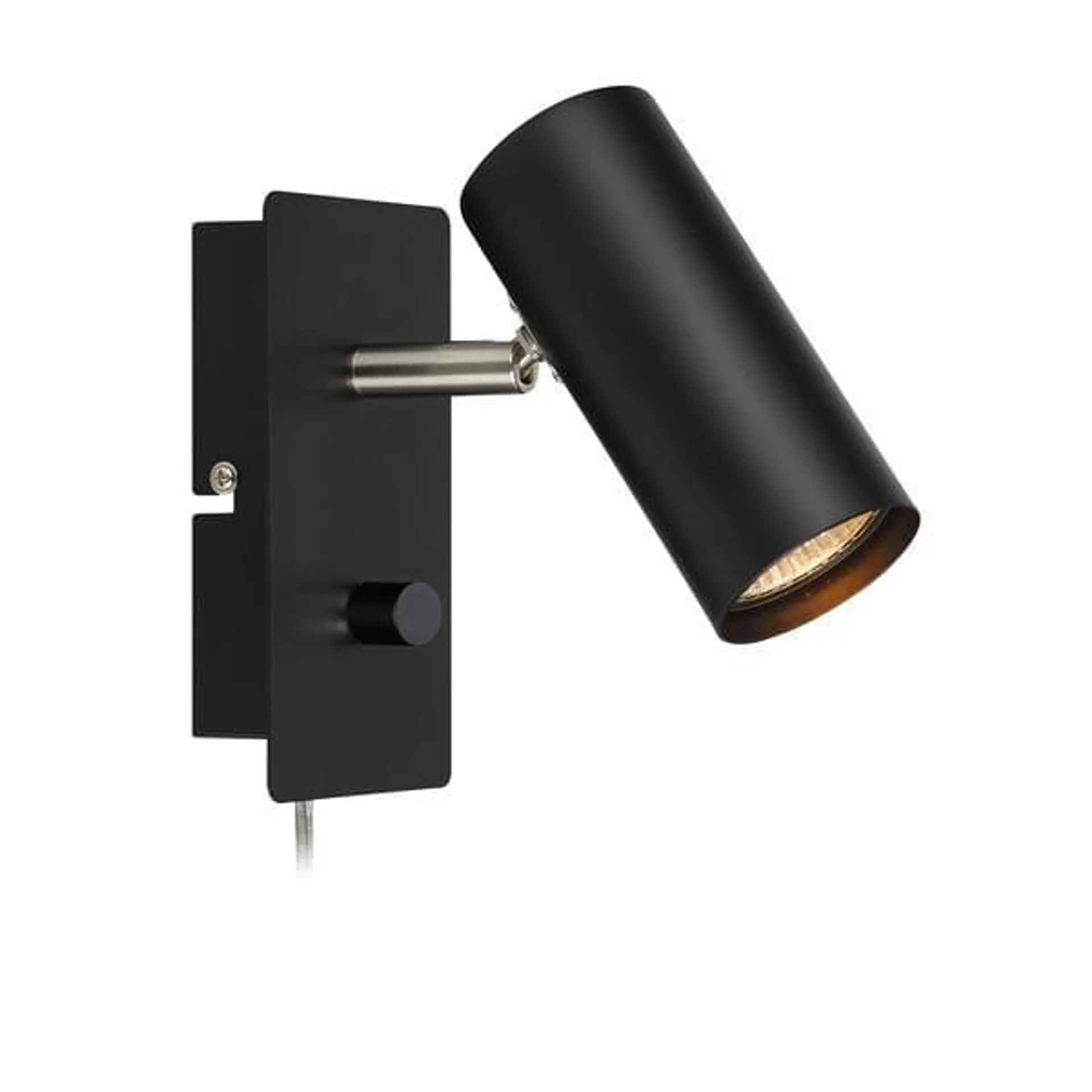 Vegglampe Barcelona 1l sort